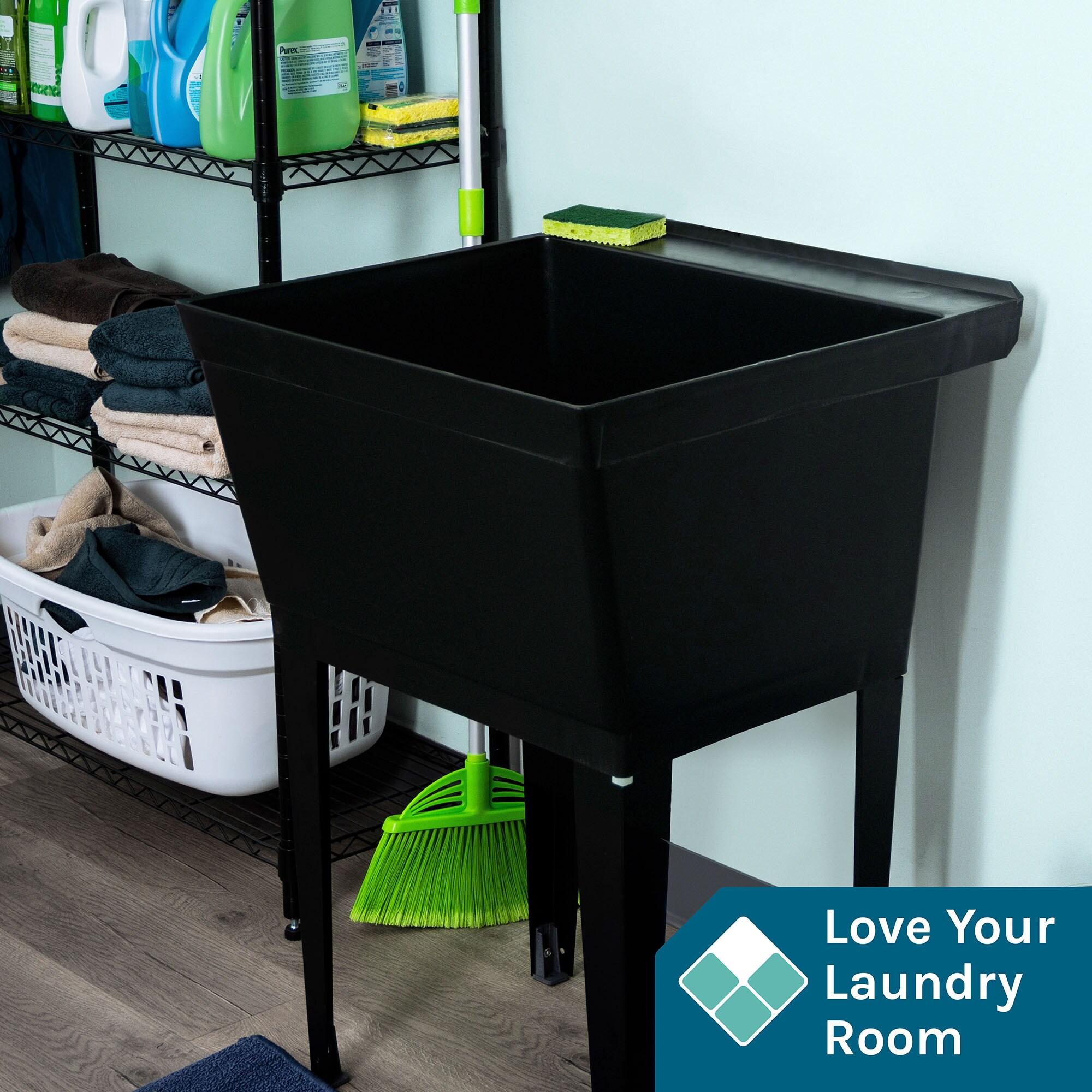 23.5'' L x 23.5'' W Free Standing Laundry Sink