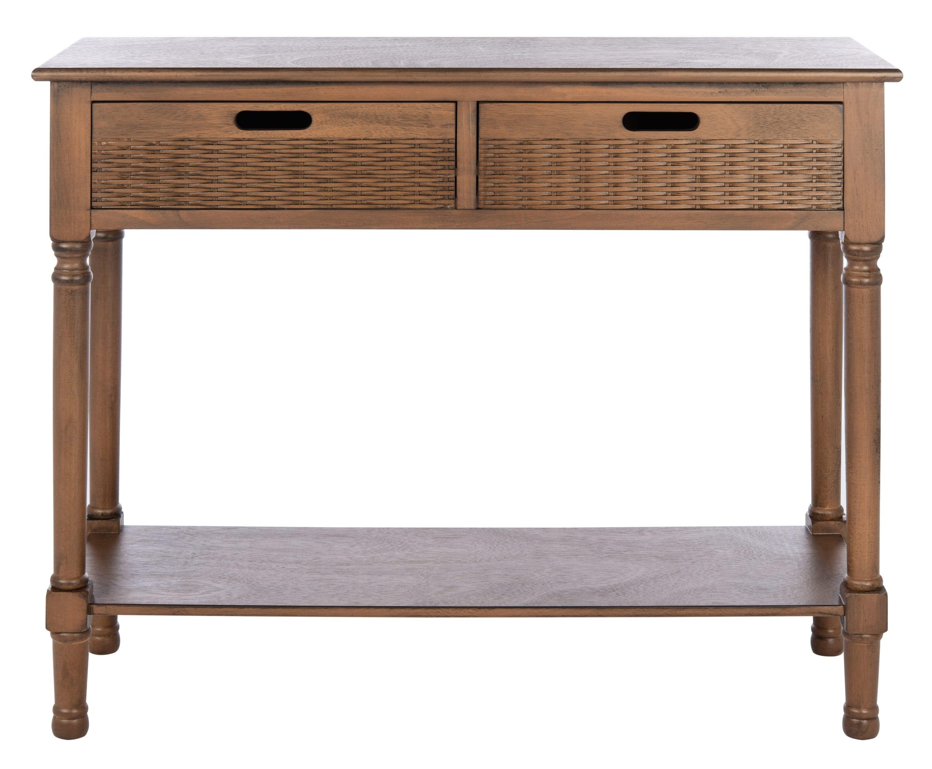 Landers 2 Drawer Console Table - Brown - Safavieh