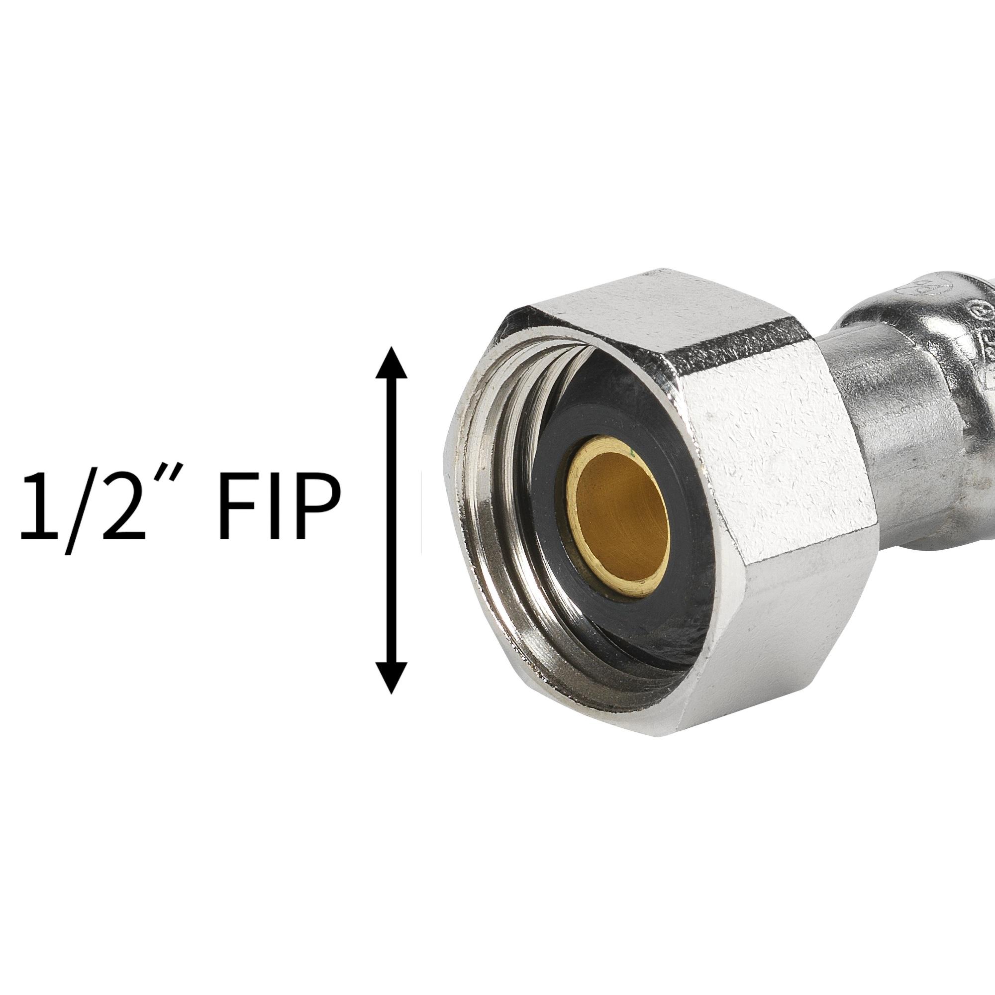 Homewerks 7223-20-12-2 0.5 Compression x 0.5 Female Iron Pipe x 20 in. Lead Free Faucet Connector