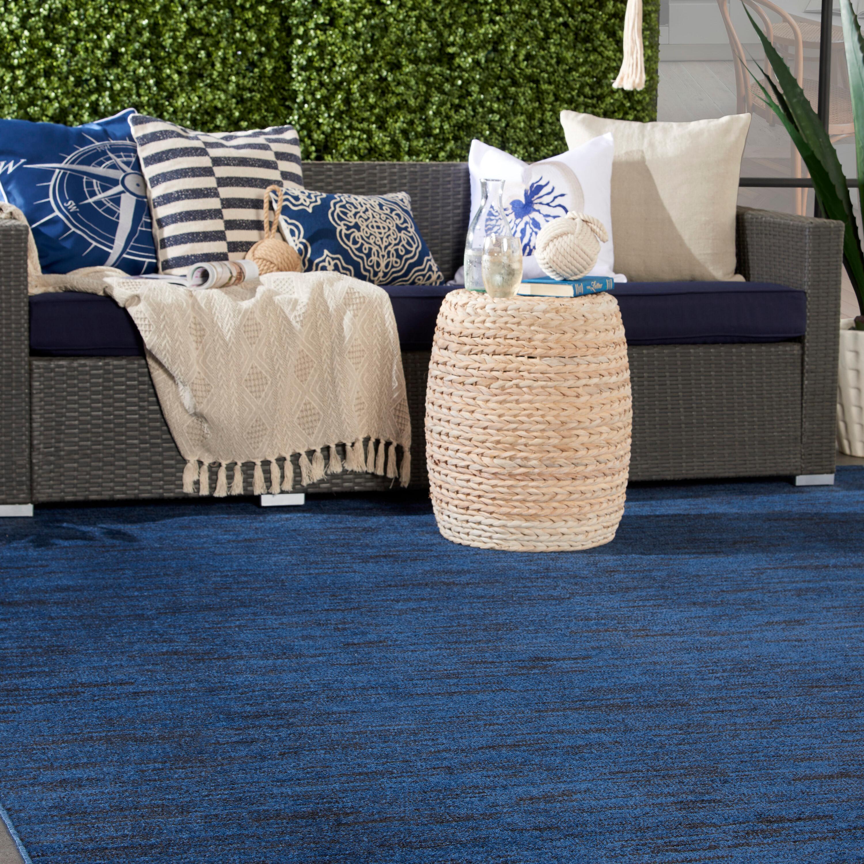 Nourison Nourison Essentials NRE01 Indoor/outdoor Area Rug - Midnight Blue 8' x 10'