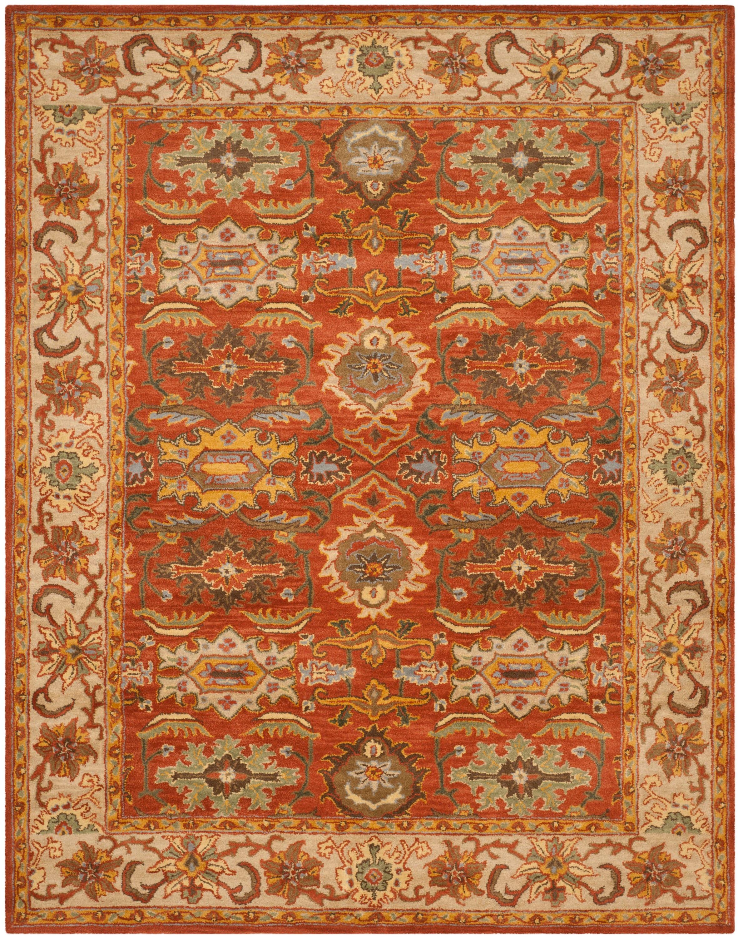 Heritage HG734 Hand Tufted Area Rug - Rust/Beige - 6'x9' - Safavieh.