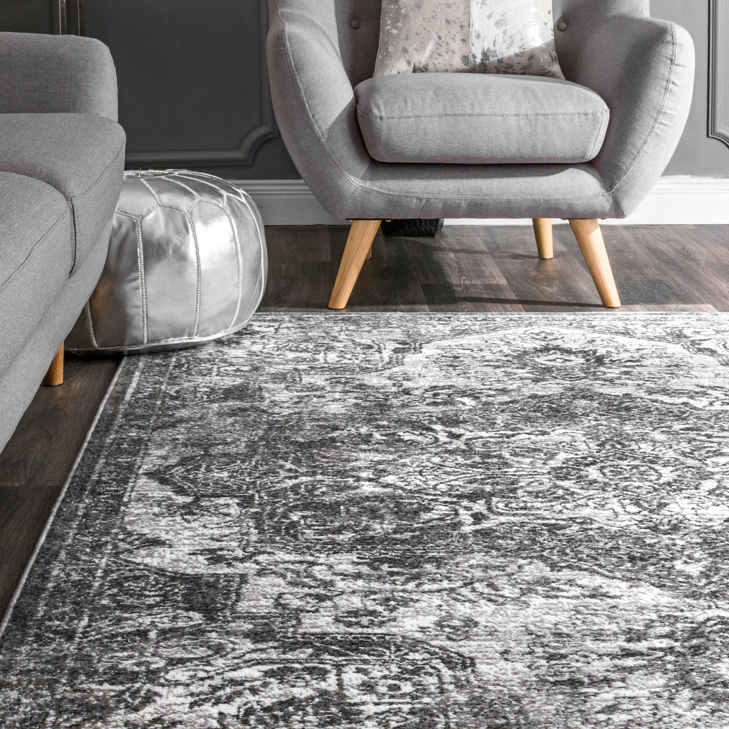 nuLOOM Maryanne Medallion Runner Rug, 2' 6" x 6', Gray