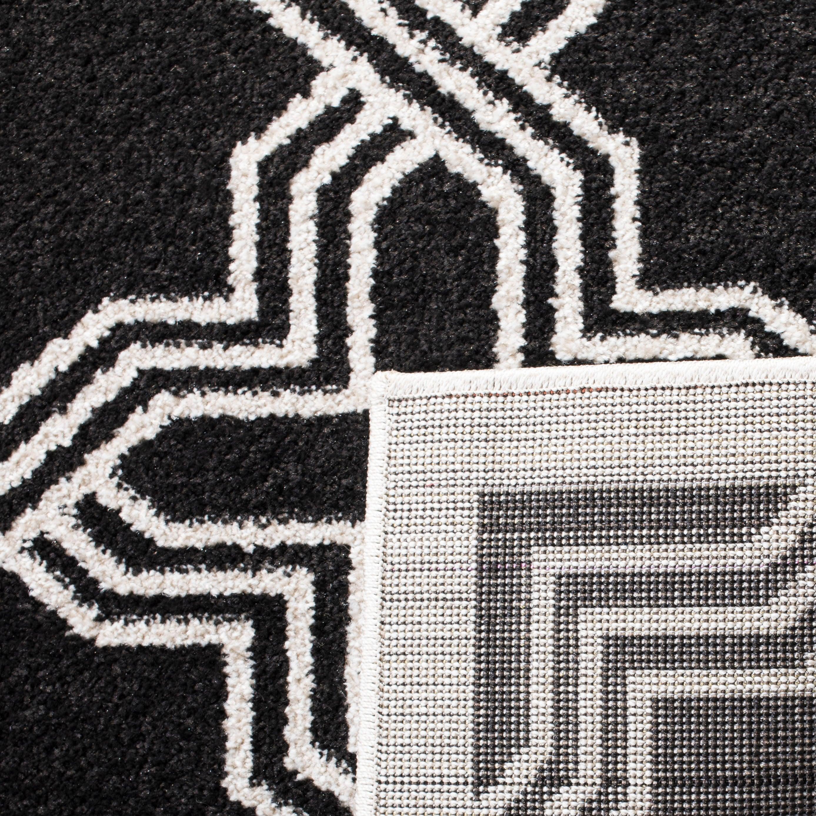 Amherst AMT413 Power Loomed Runner Rug - Anthracite/Ivory - 2'3"x7' - Safavieh.