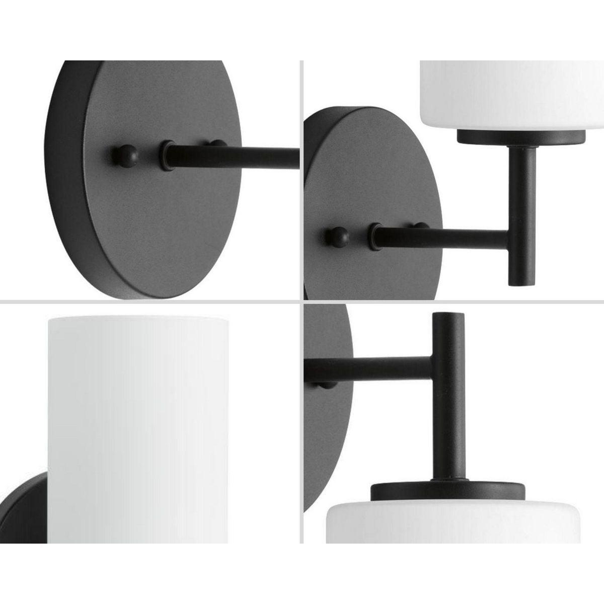 Progress Lighting Replay 1-Light Bath & Vanity, Brushed Nickel, Porcelain, Up/Down Mounting, Shade Included