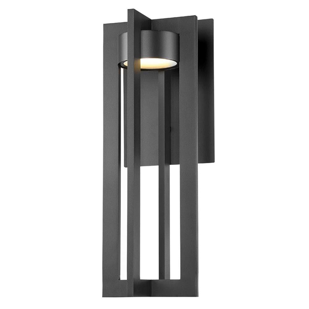 Large Black Aluminum LED Dimmable Outdoor Sconce
