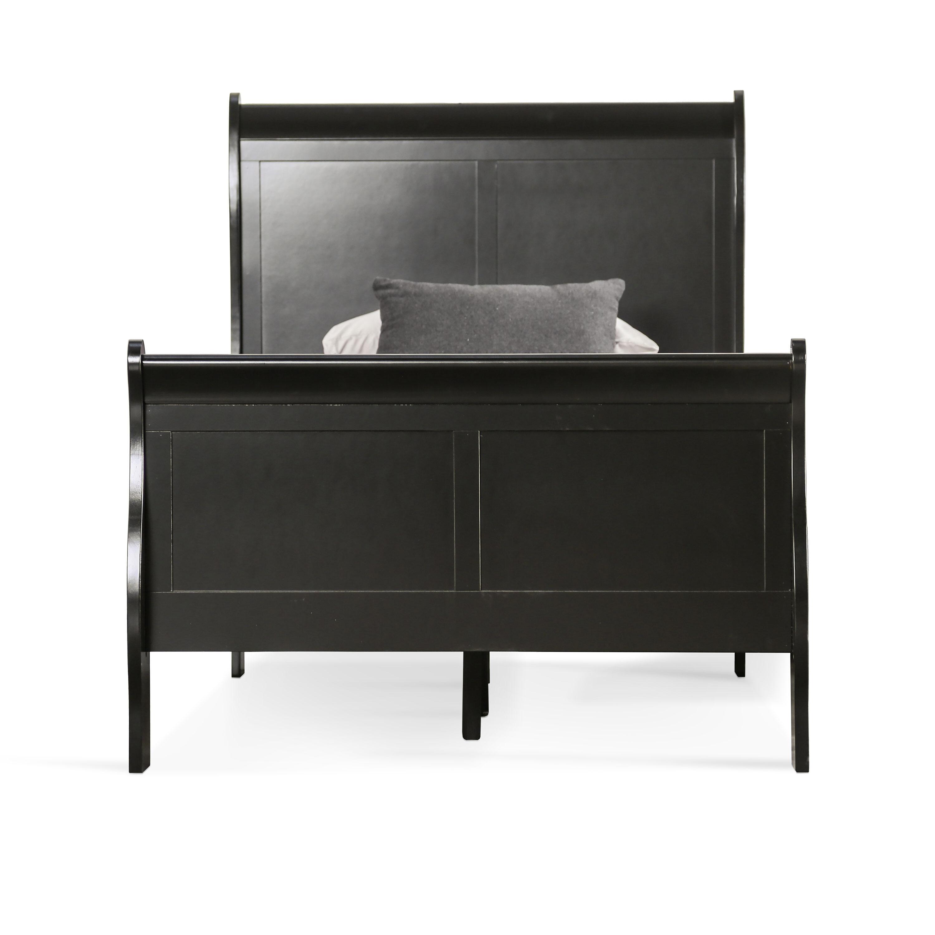 Furniture of America Toni Transitional Solid Wood Panel Twin Bed in Black