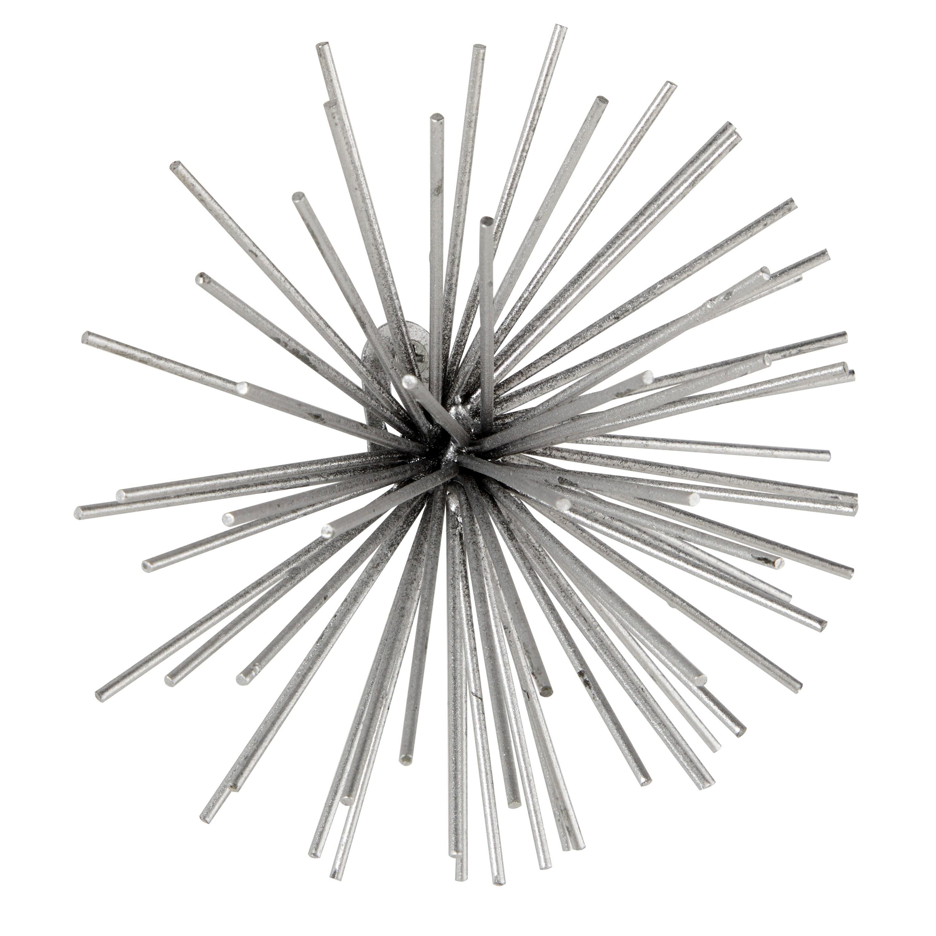 Metal 3D Short Spike Starburst Home Wall Decor