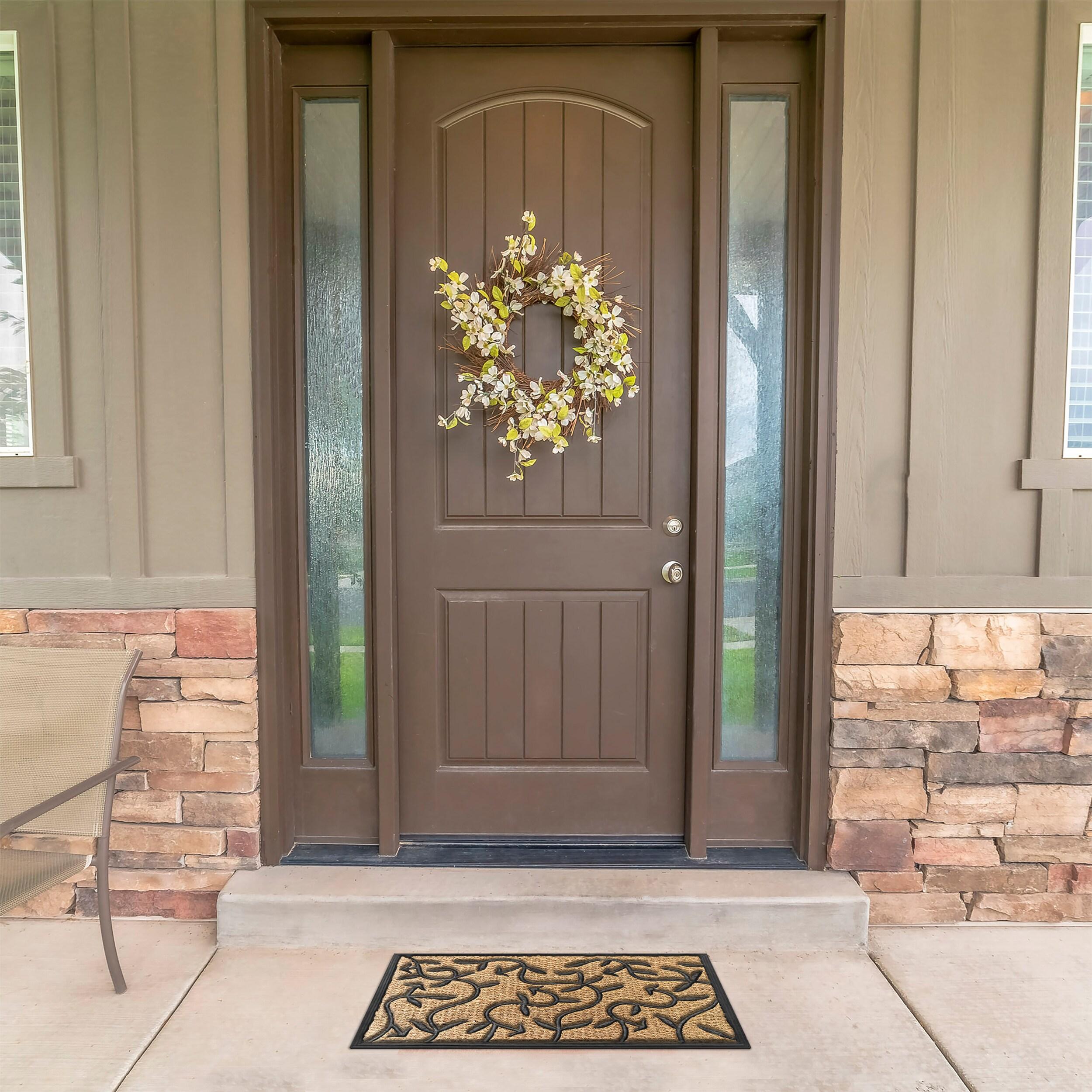 Achim Coco Mat - Flora Design - Durable 18 in x 30 in