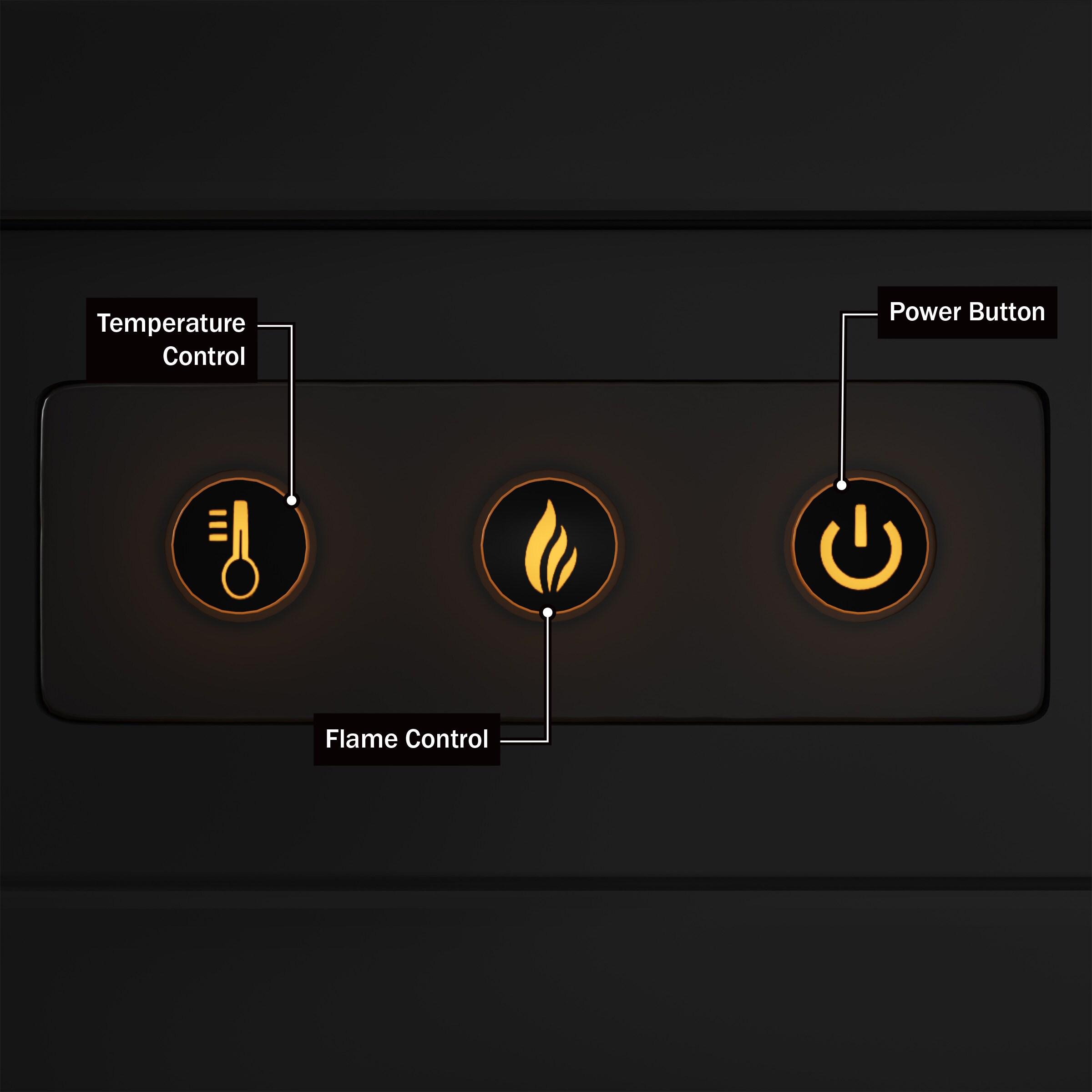 TV Stand with Electric Fireplace Fits TVs up to 50-Inches - Media Console with Storage Cabinet, Adjustable Heat, and LED Flames by Northwest (White)