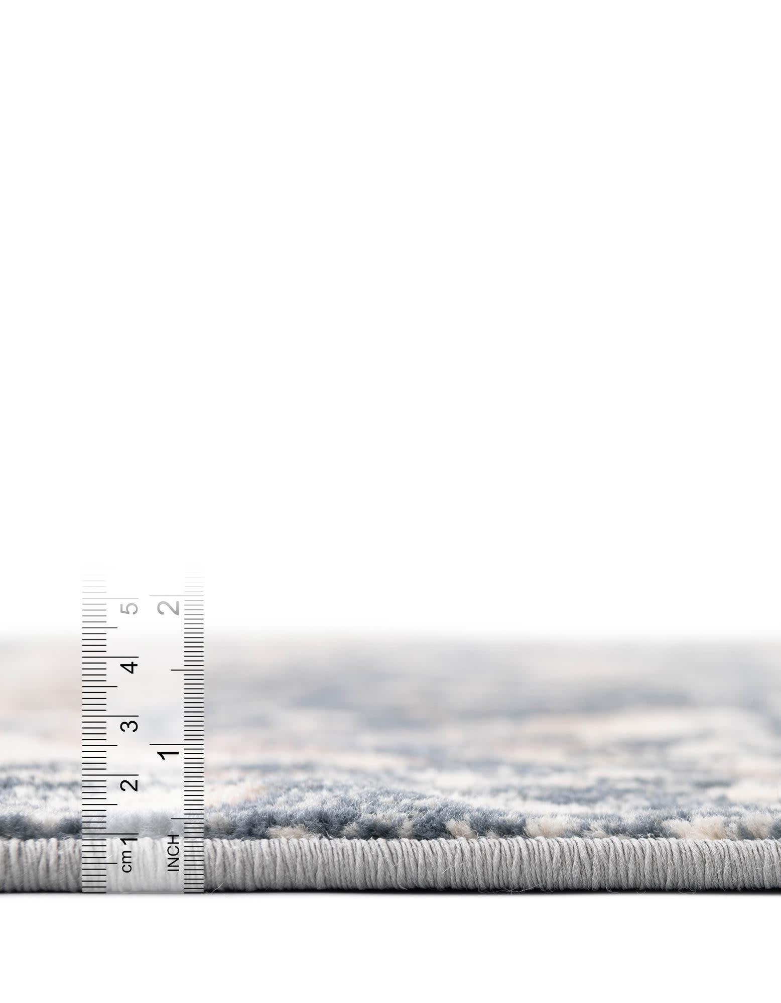 Unique Loom Portland Collection Area Rug - Central (4' 1" Square Blue/Beige)