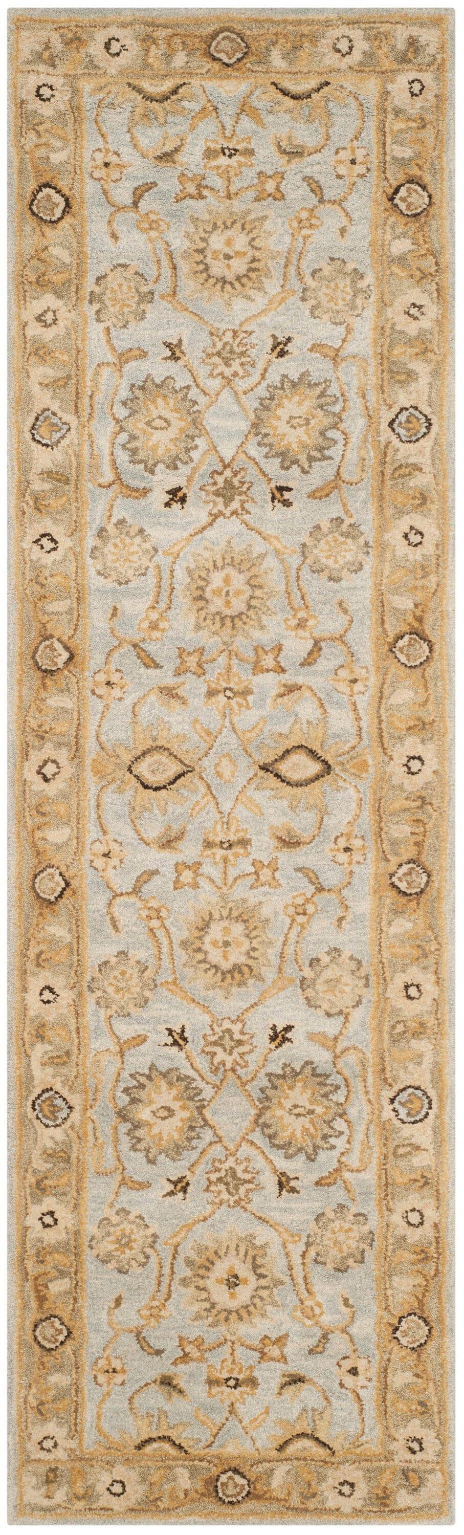 Antiquity AT856 Hand Tufted Runner Rug - Light Blue/Sage - 2'3"x8' - Safavieh.