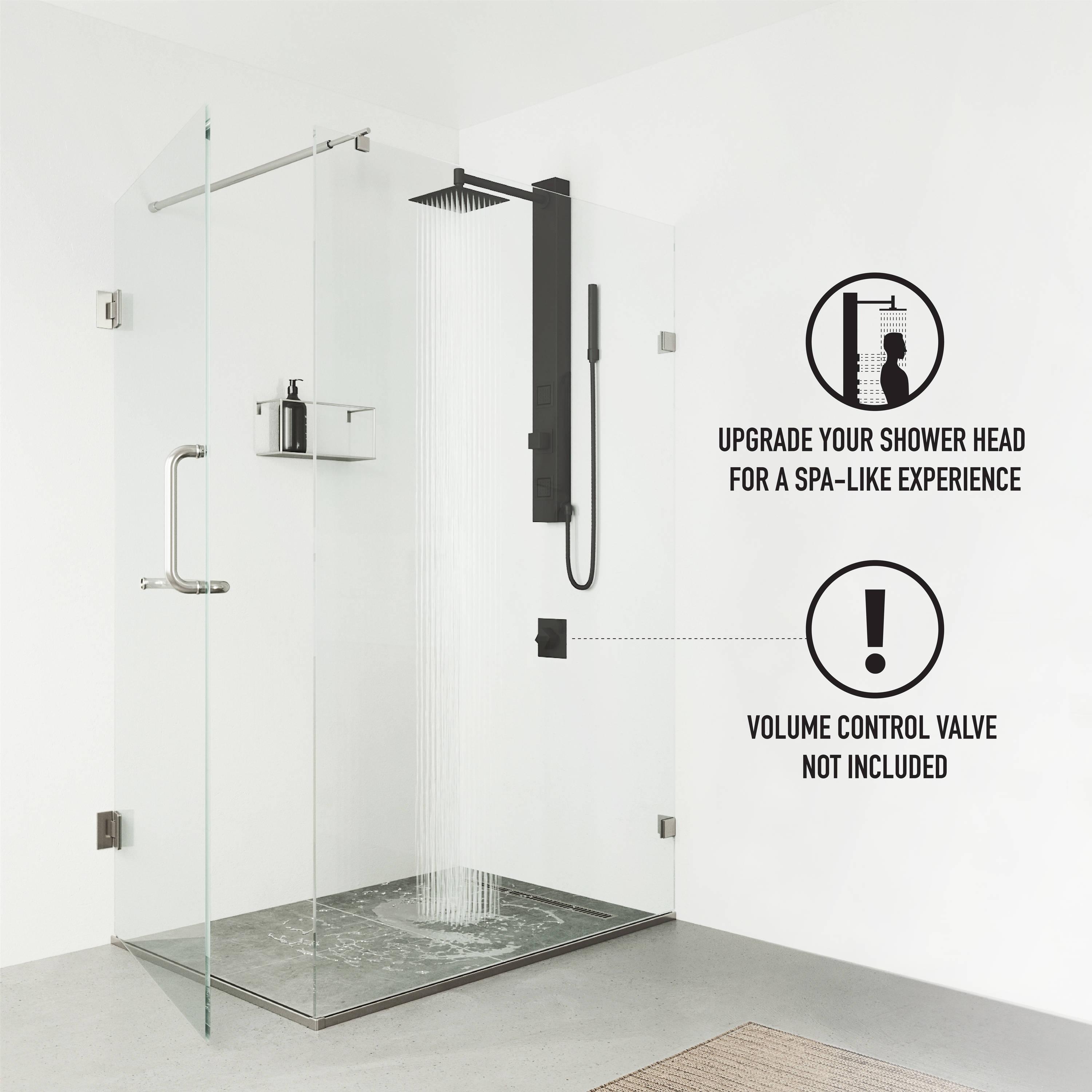 Orchid 39" H X 4" W 2-Jet Shower System with Hand Wand - Requires existing shower head connection