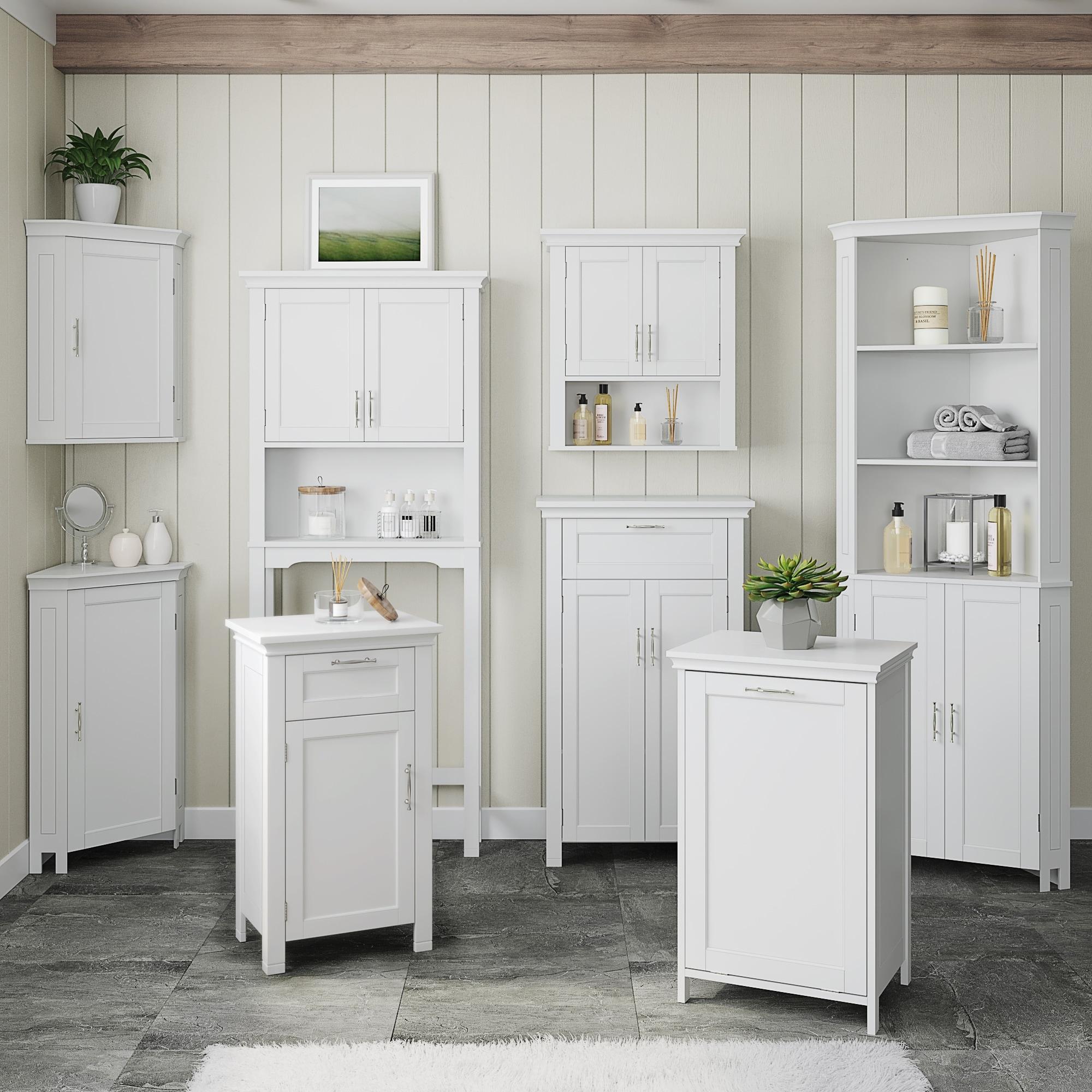 RiverRidge Somerset Two-Door Bathroom and Laundry Storage Cabinet with Drawer and Adjustable Shelf