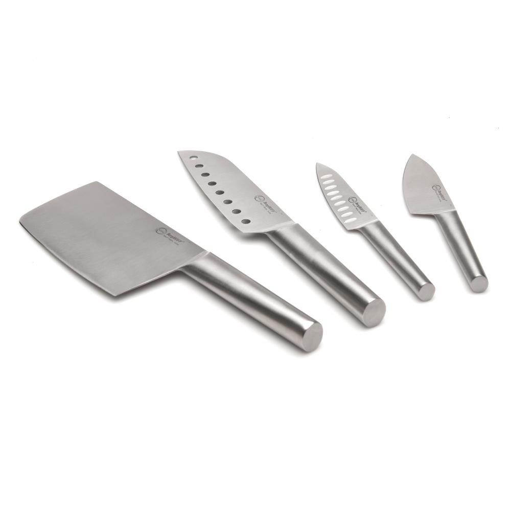 BergHOFF BergHOFF International Straight 4pc Stainless Steel Santoku Knife Set