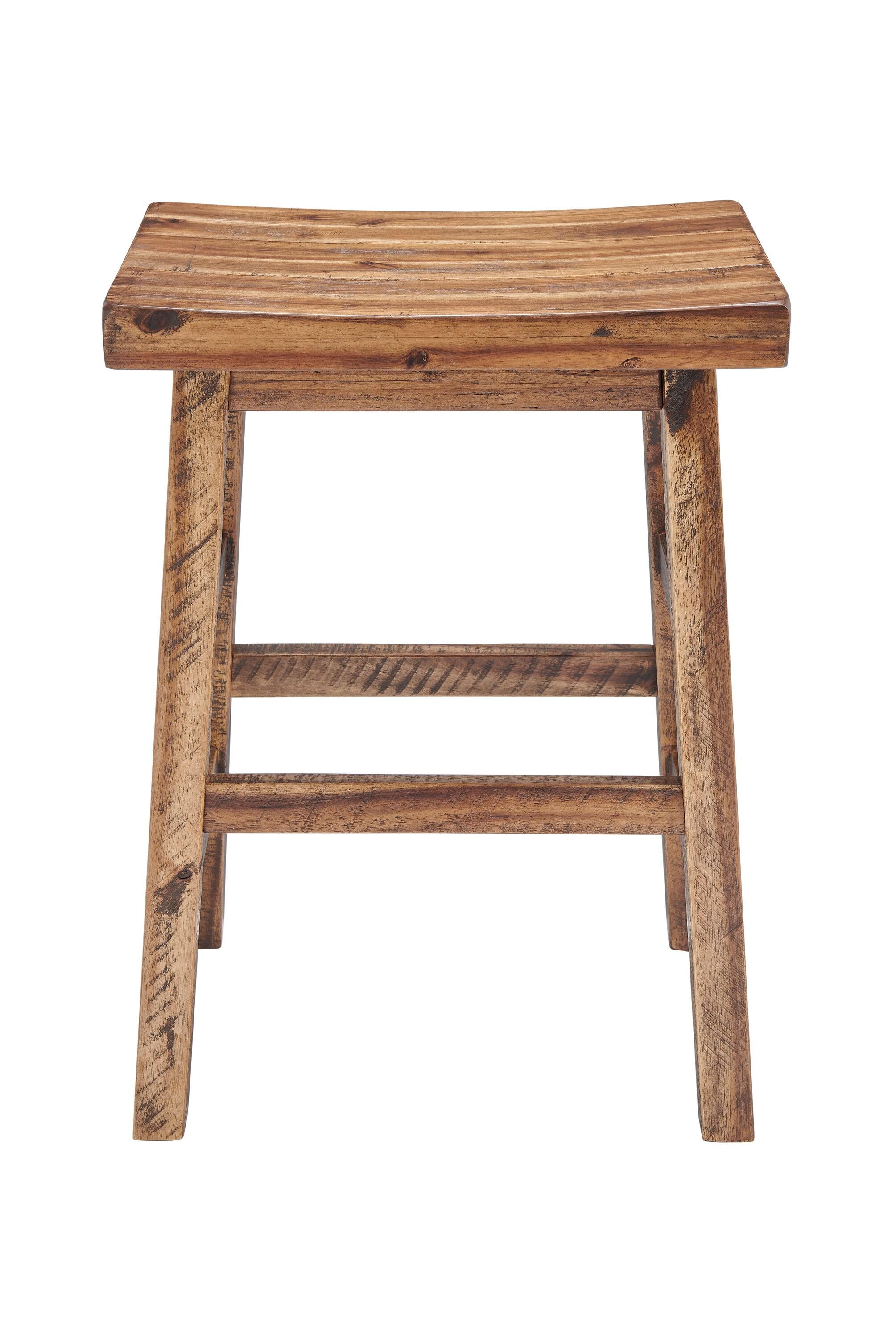 26" Durango Industrial Wood Counter Height Barstool Dark Brown - Alaterre Furniture