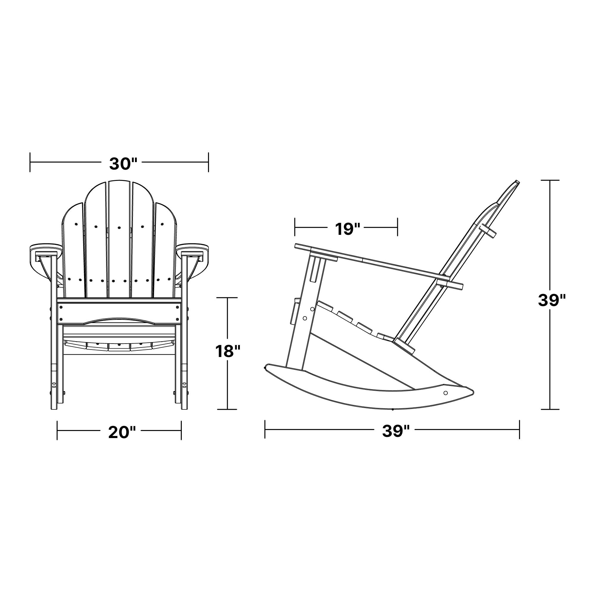 Classic Adirondack Rocking Chair