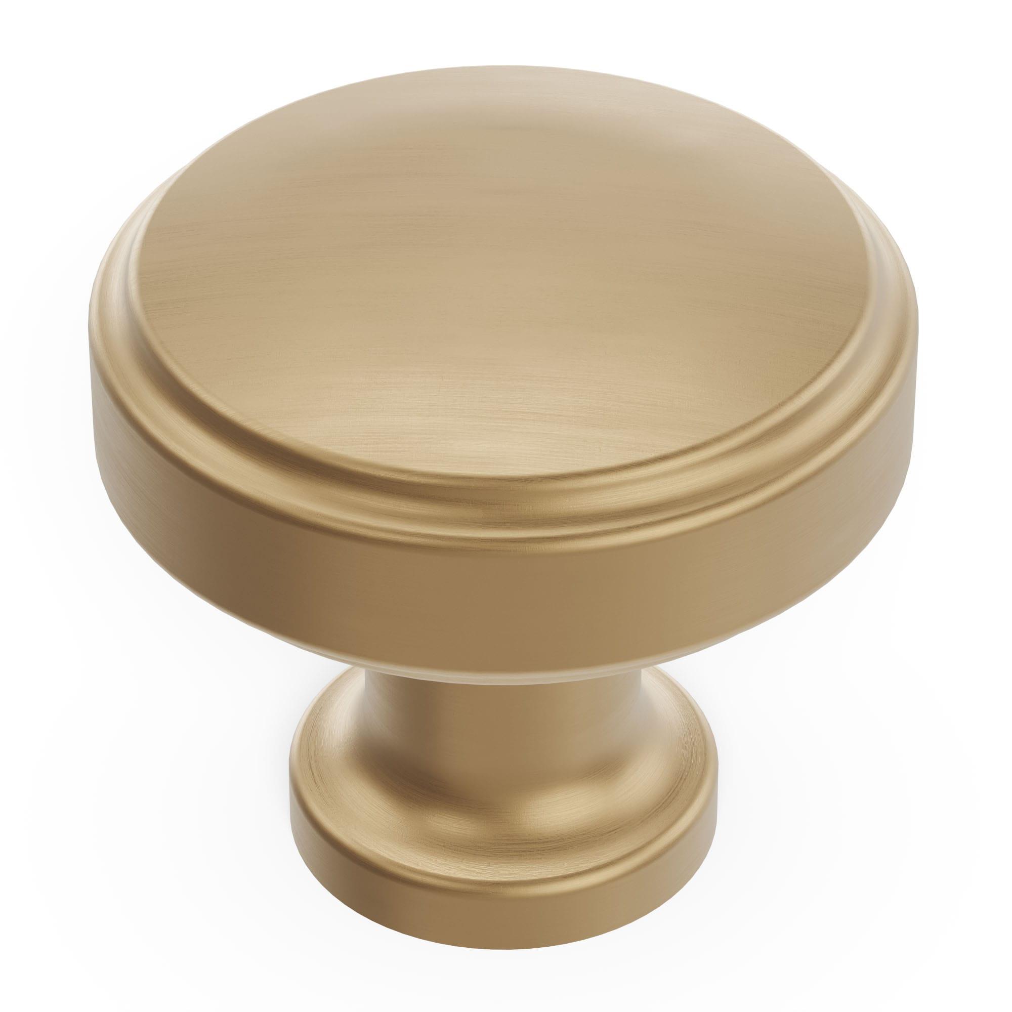 Champagne Bronze Round Cabinet Knobs 10-Pack with Mounting Hardware