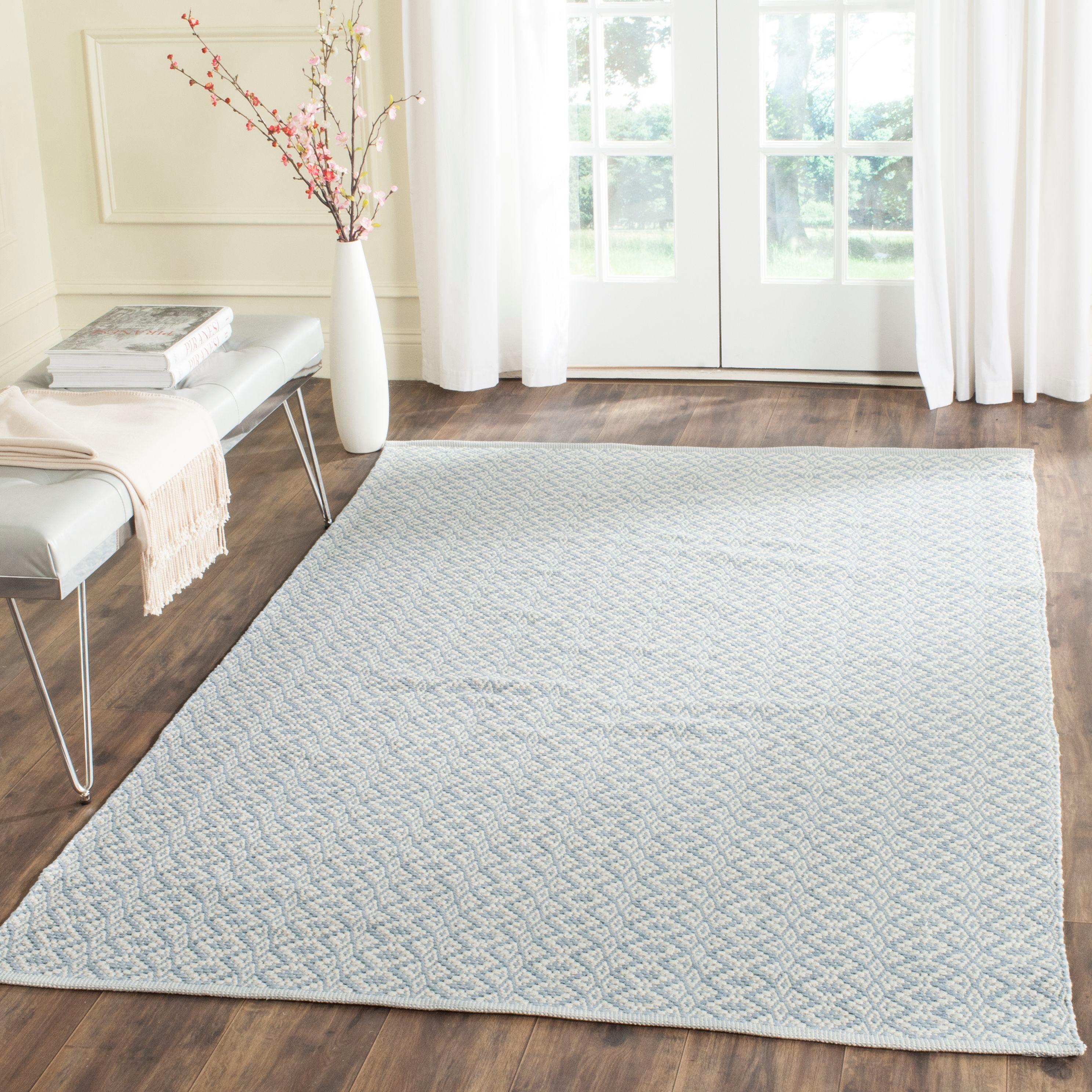 Montauk MTK716 Hand Woven Indoor Area Rug - Ivory/Light Blue - 8'x10' - Safavieh