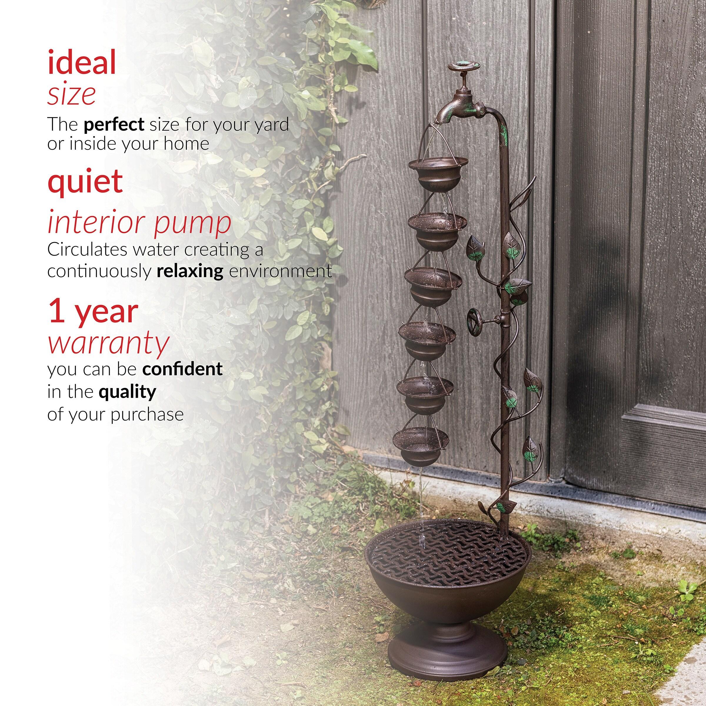 Winston Porter Gertrude Metal Weather Resistant Floor Fountain