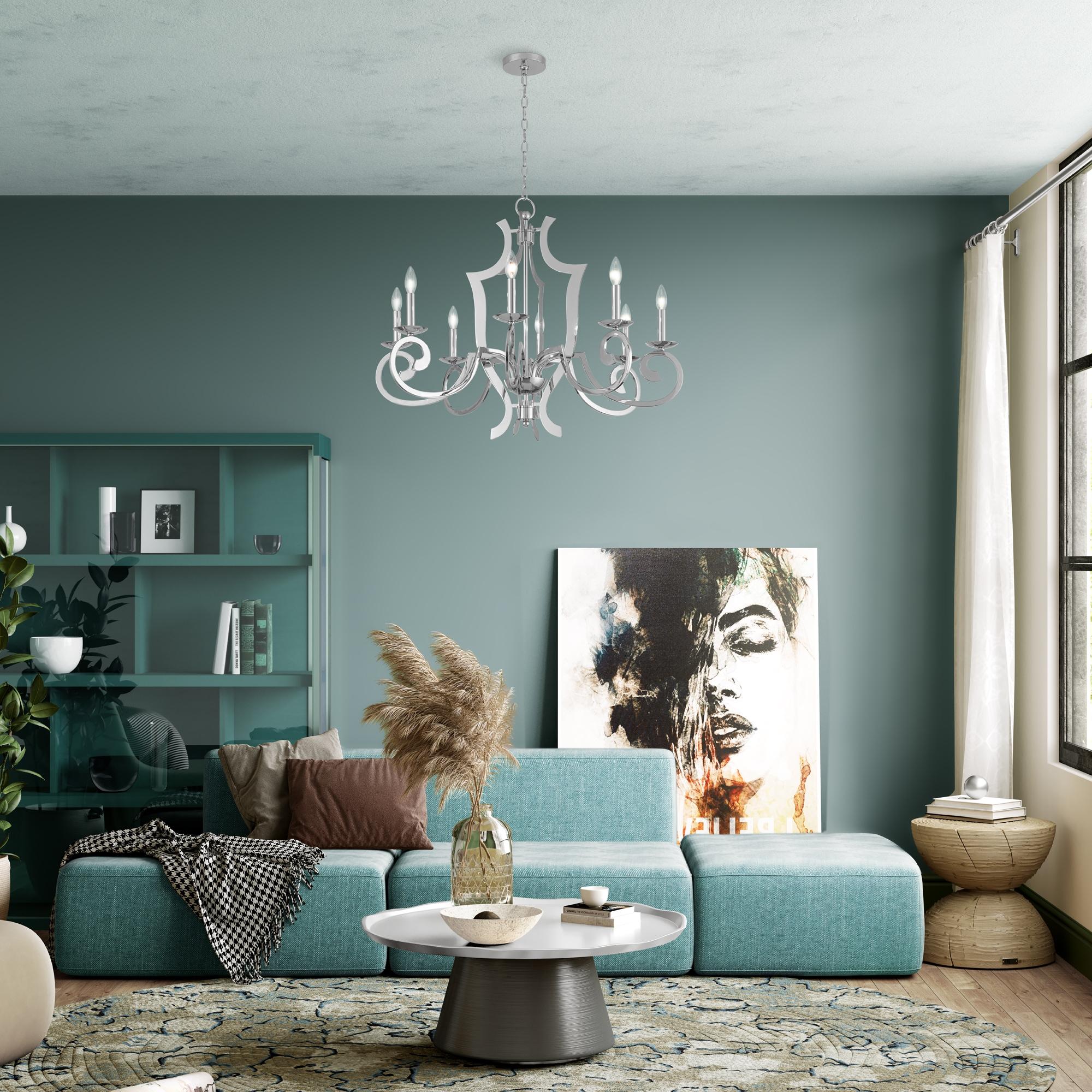 Livex Lighting Aldrich 8 - Light Chandelier in  Polished Chrome