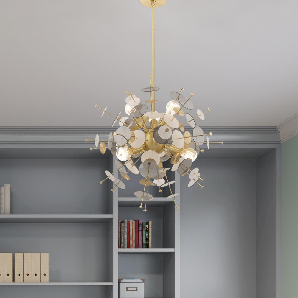 Livex Lighting Circulo 6 - Light Chandelier in  Satin Brass