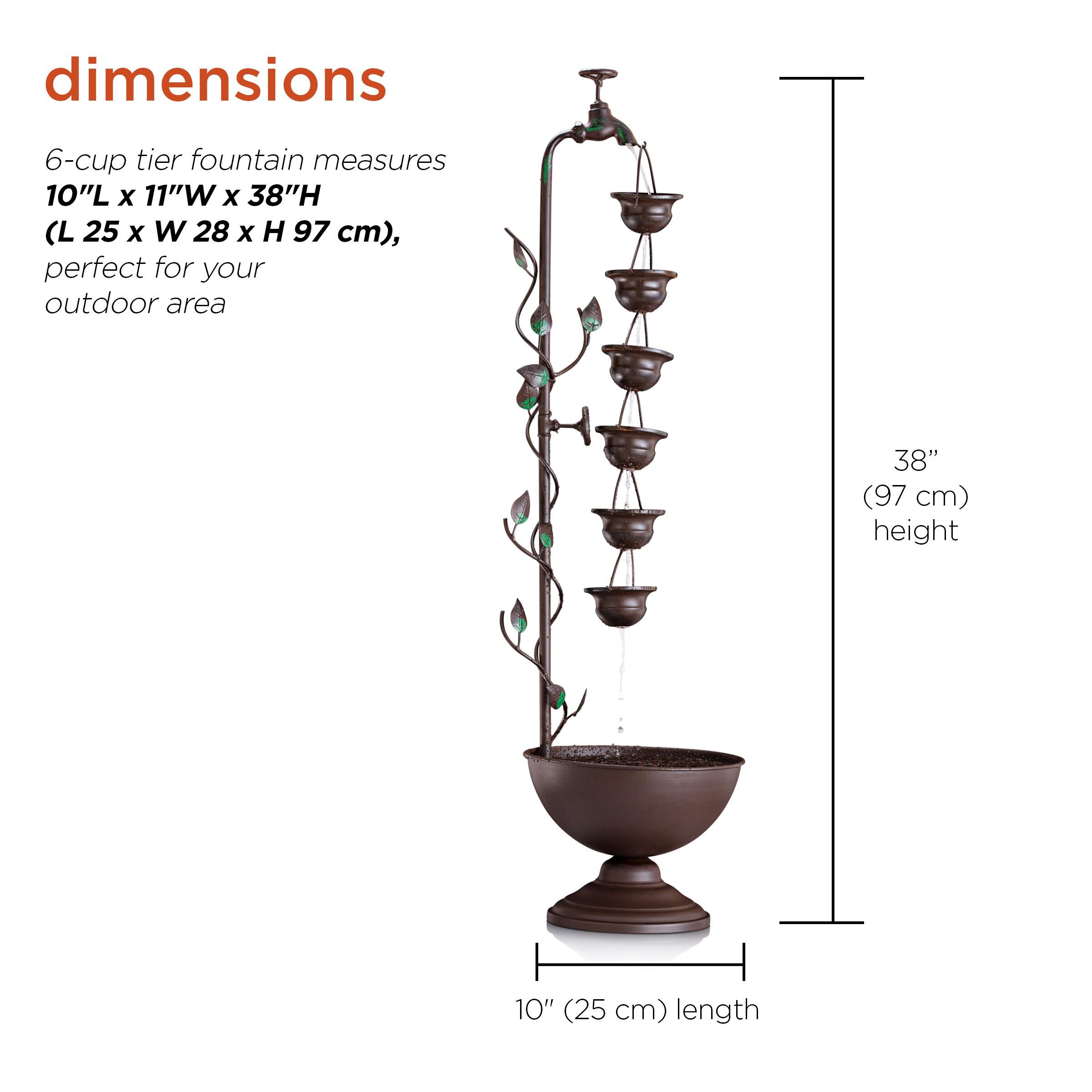 Winston Porter Gertrude Metal Weather Resistant Floor Fountain