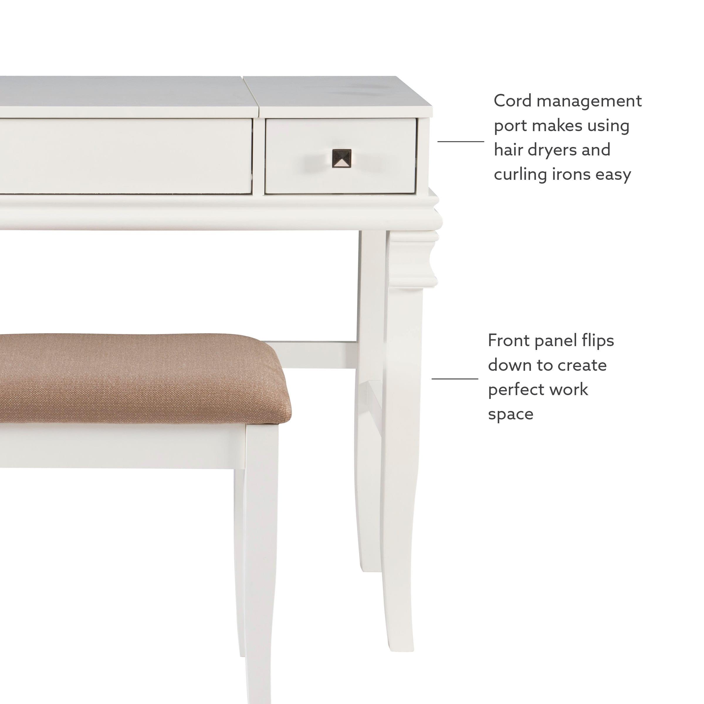 Linon Home Decor Linon Orhei White Vanity Set