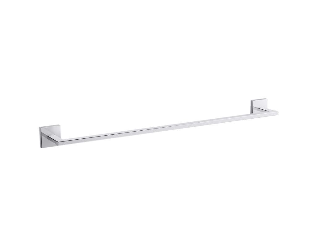 KOHLER Square 24-in Polished Chrome Wall Mount Single Towel Bar