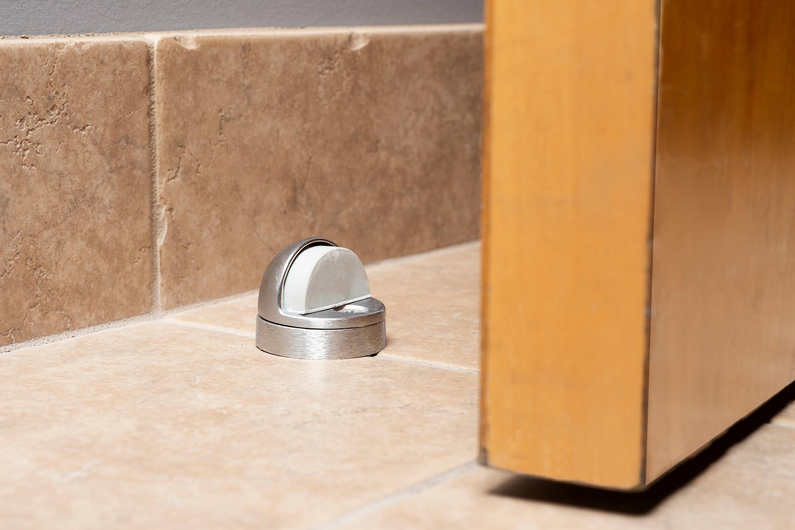 BRINKS Commercial - Dome Floor Door Stop, Satin Chrome Finish - Non-Obtrusive Option to Protect Doors and Walls