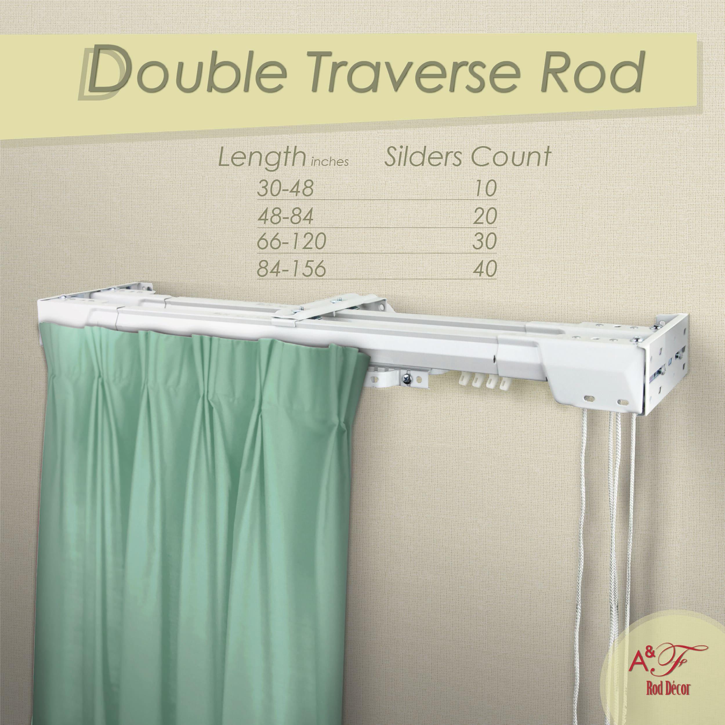 Bembry Adjustable Center-Open/One-Way Double Curtain Rod