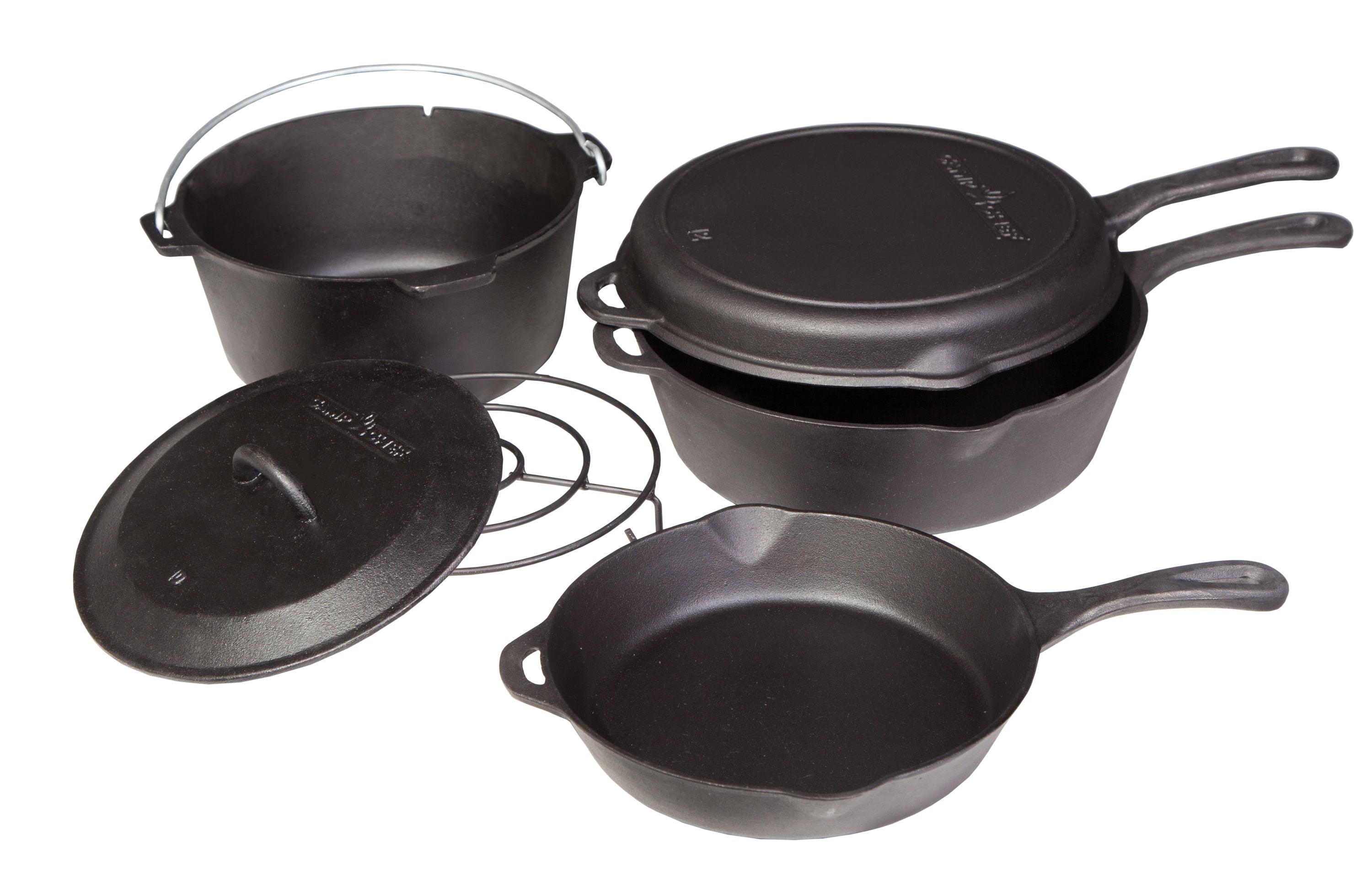 Camp Chef 6 -Pack Cast iron Grill pan set