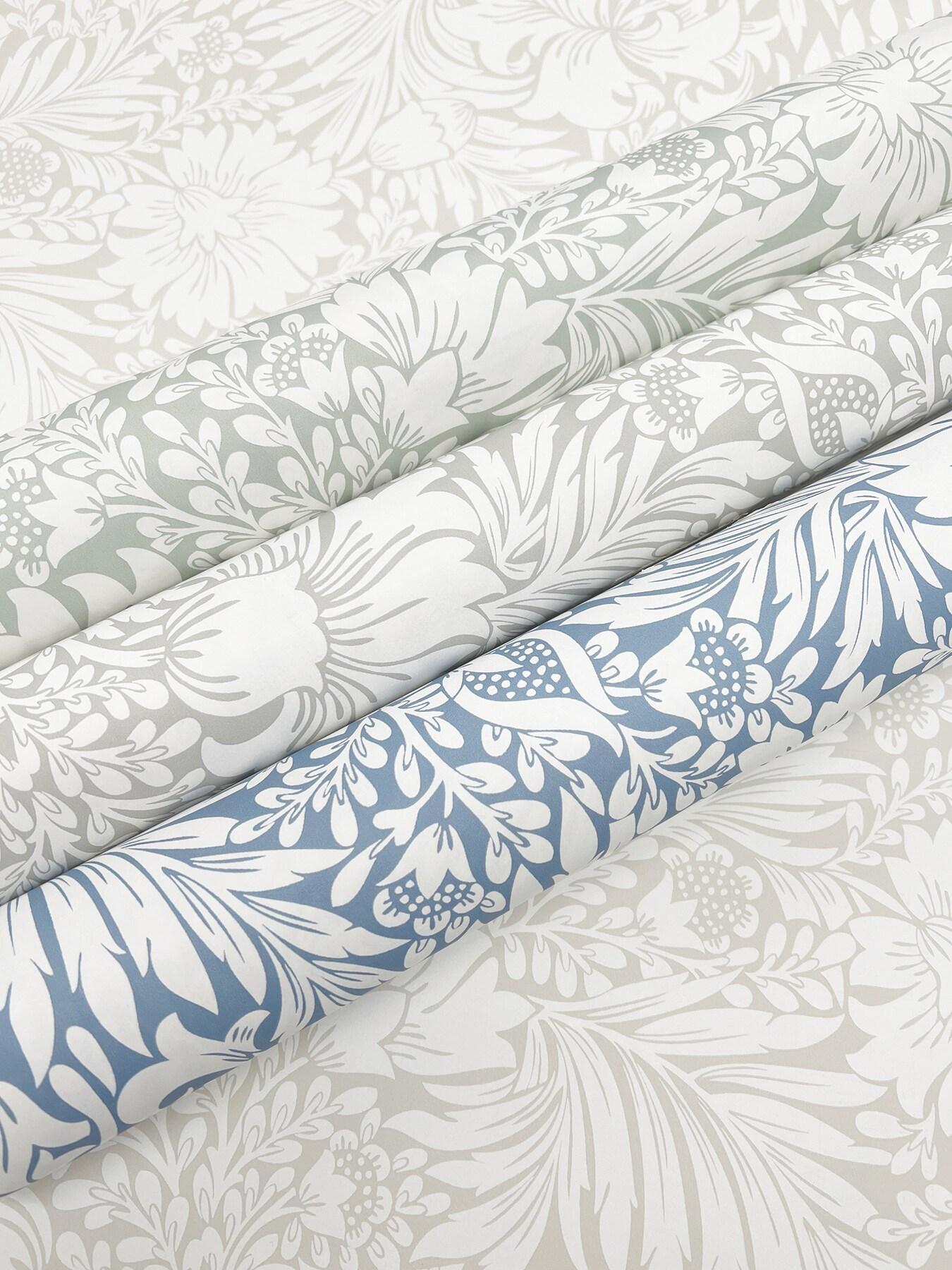 Modern Acanthus Peel + Stick Wallpaper by Erin & Ben Co. - Mist