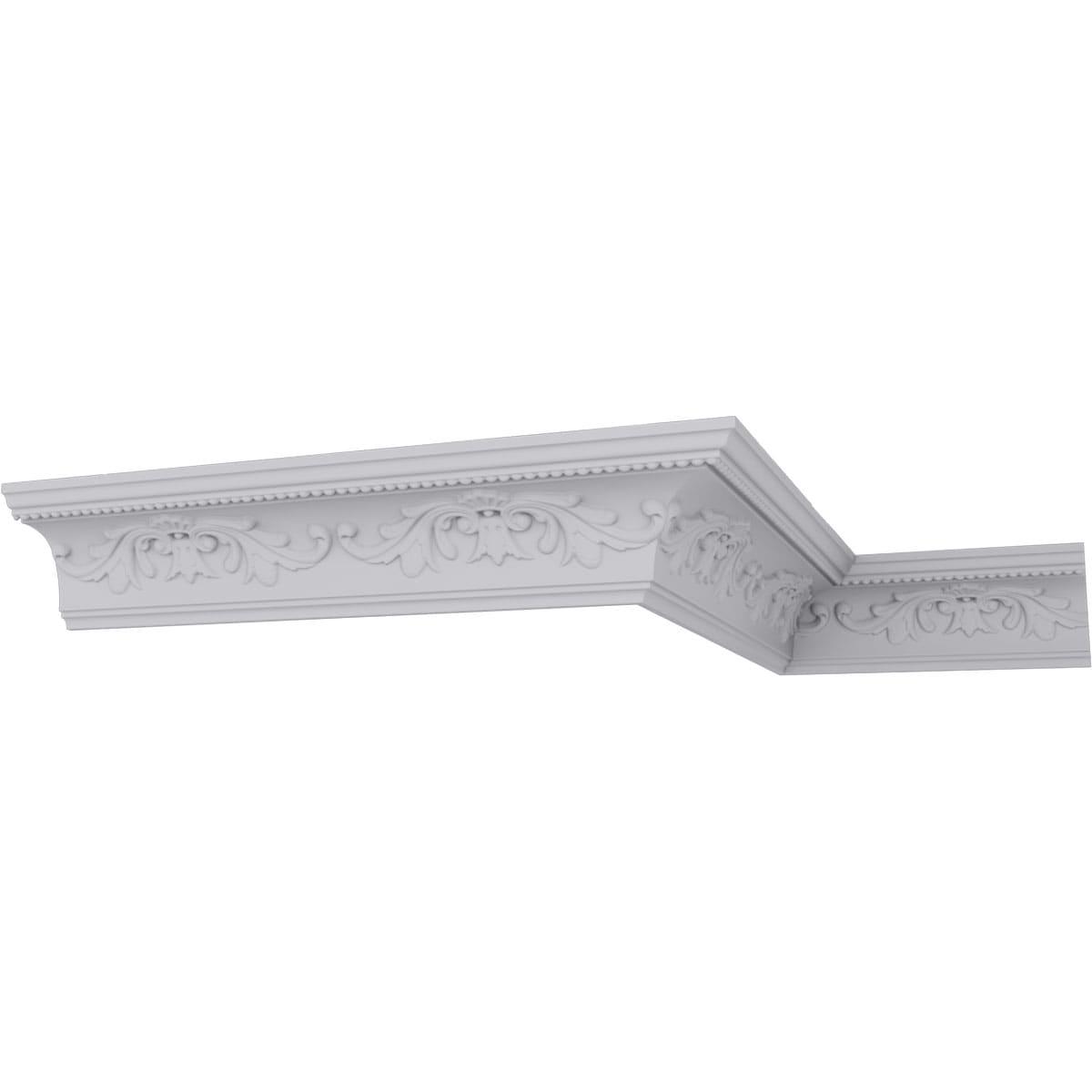 4 3/8"H x 4"P x 5 7/8"F x 94 1/2"L, (9 5/8" Repeat), Versailles Crown Moulding