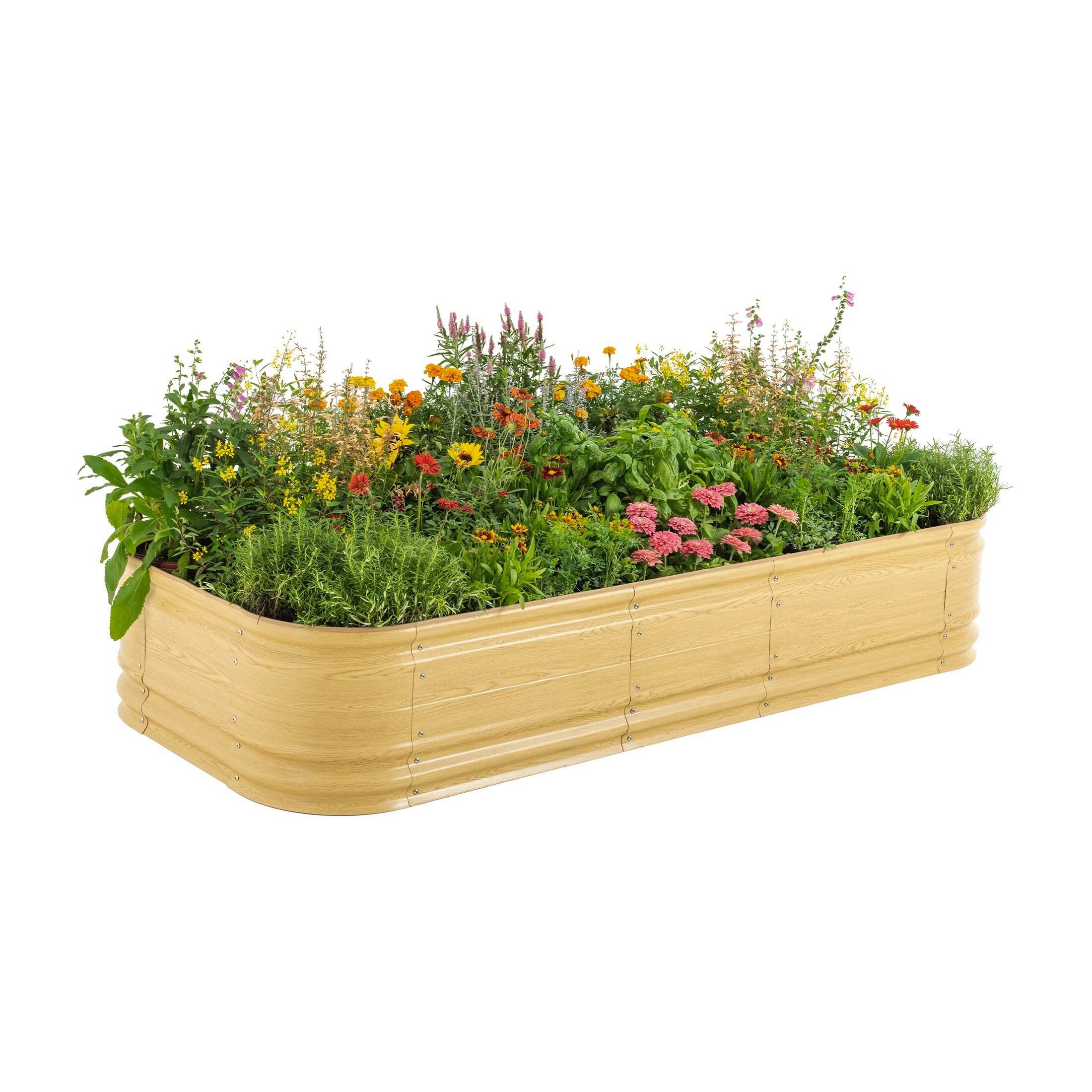 Novel 17" Tall 10 In 1 Modular Metal Outdoor Raised Garden Bed