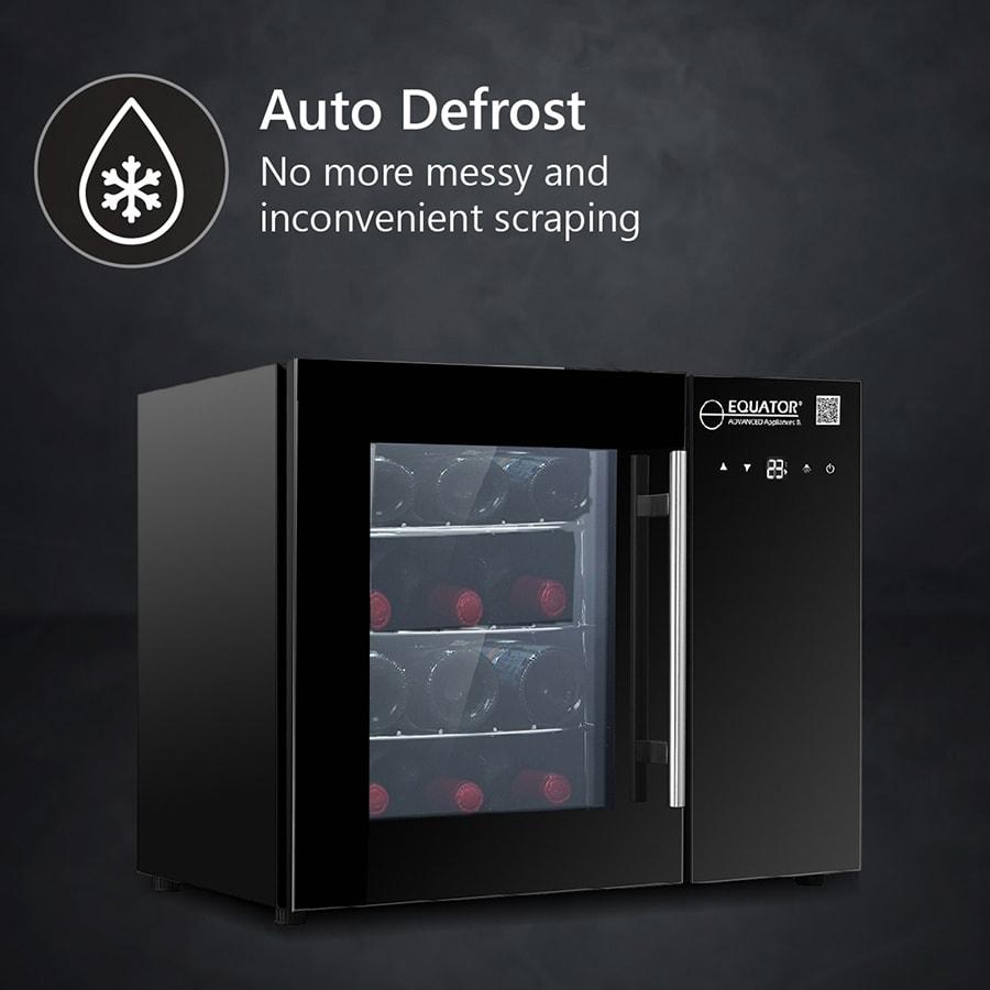 Equator Advanced Appliances 12 Bottles Countertop Wine Refrigerator Black Touch Control 110V