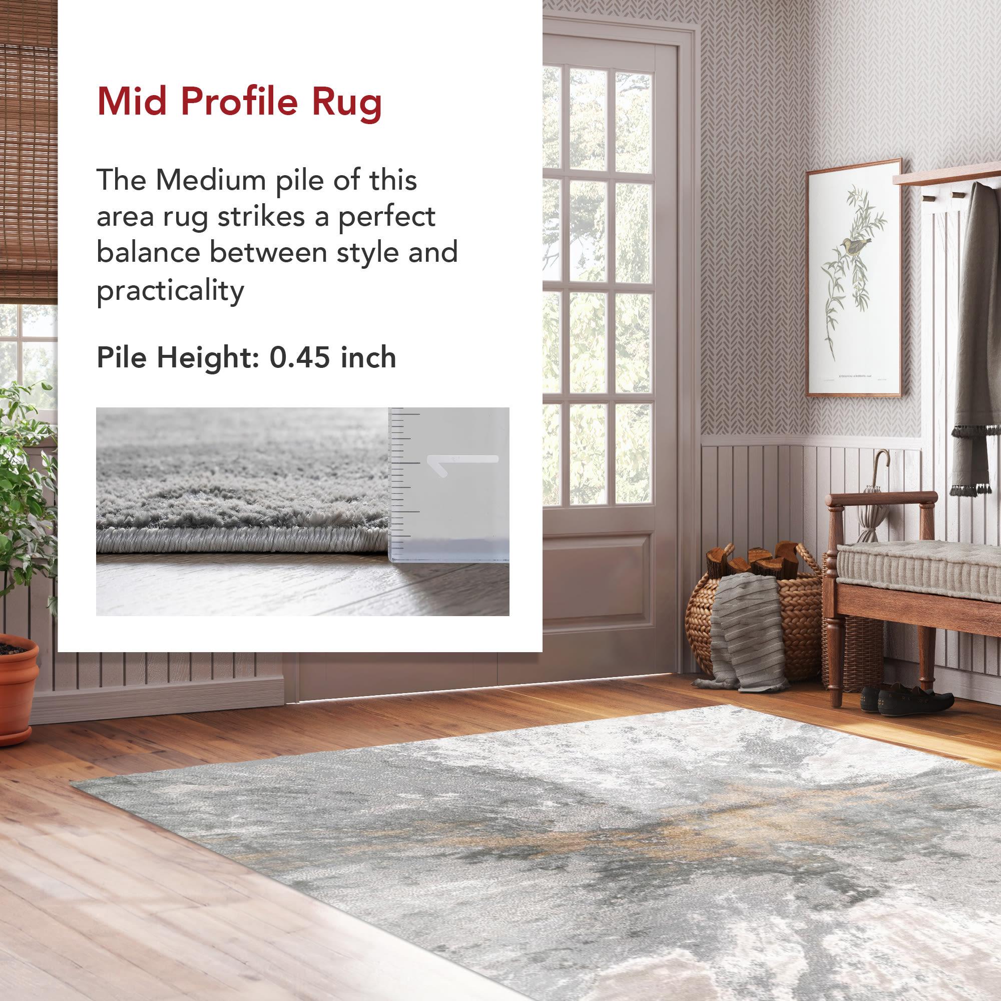 Nuloom Cyn Abstract 2x3 Accent Indoor Area Rug for Living Room Bedroom Dining Room Entryway Kitchen, Silver/Ivory