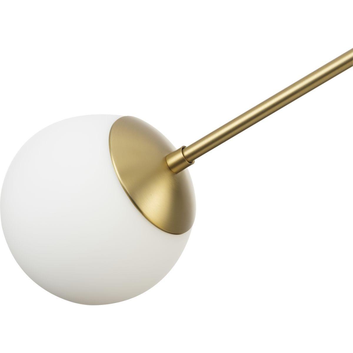 Progress Lighting Haas 6-Light Chandelier, Brushed Bronze, Opal Glass Globes, Design Series