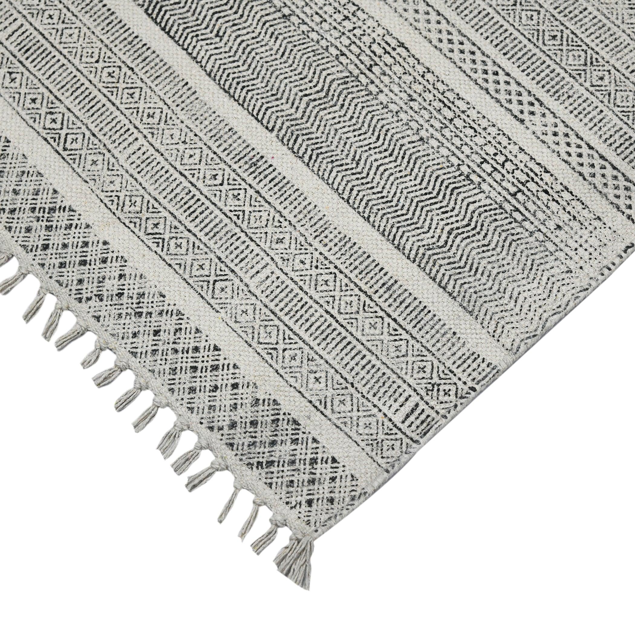 Dune Alliya Charcoal Flatweave Cotton Area Rug