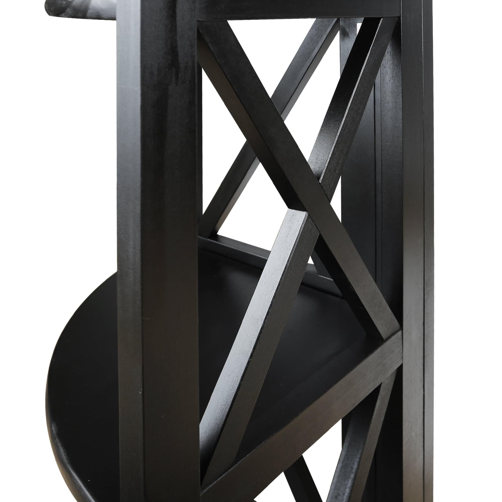 Casual Home Montego 3 Shelf Corner Folding Bookcase with Mantel Top