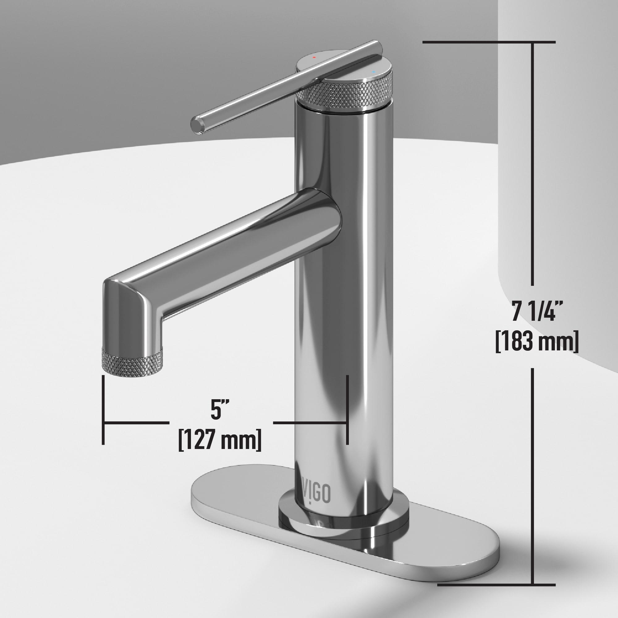 Sterling Single Handle Single-Hole Bathroom Faucet Set with Deck Plate