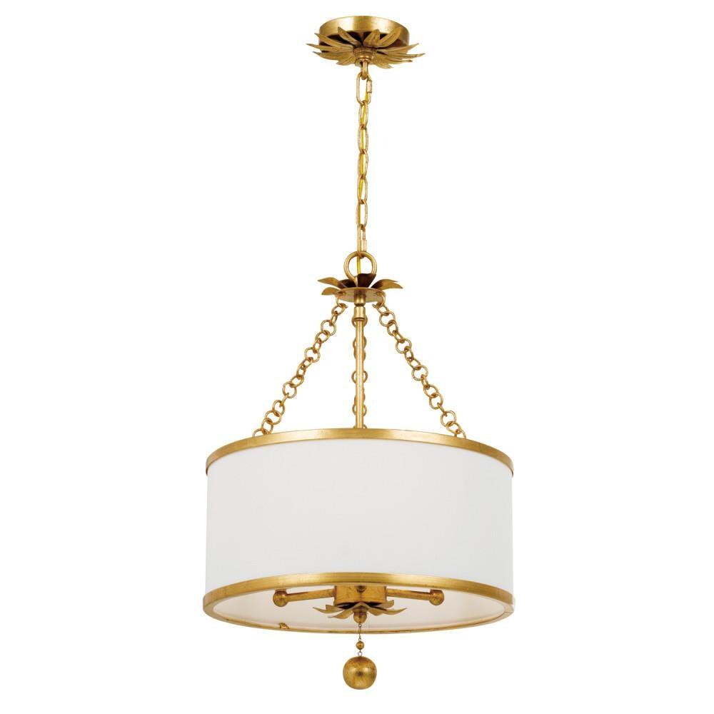 Crystorama Lighting Broche 3 - Light Chandelier in  Antique Gold