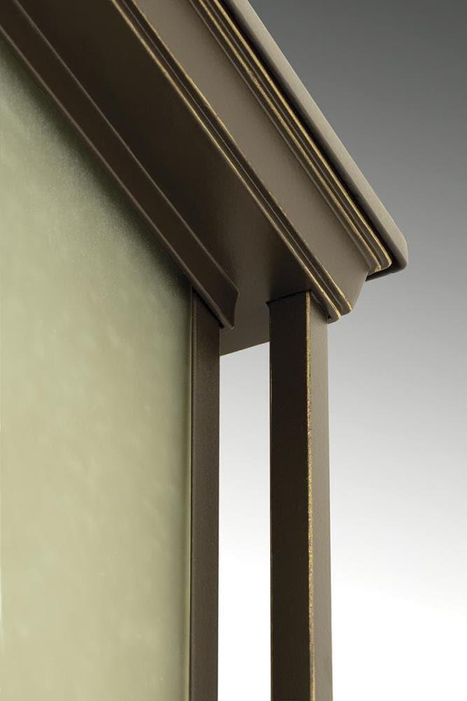 Progress Lighting Endicott 1-Light Outdoor Wall Lantern in Antique Bronze with Linen Glass Shade