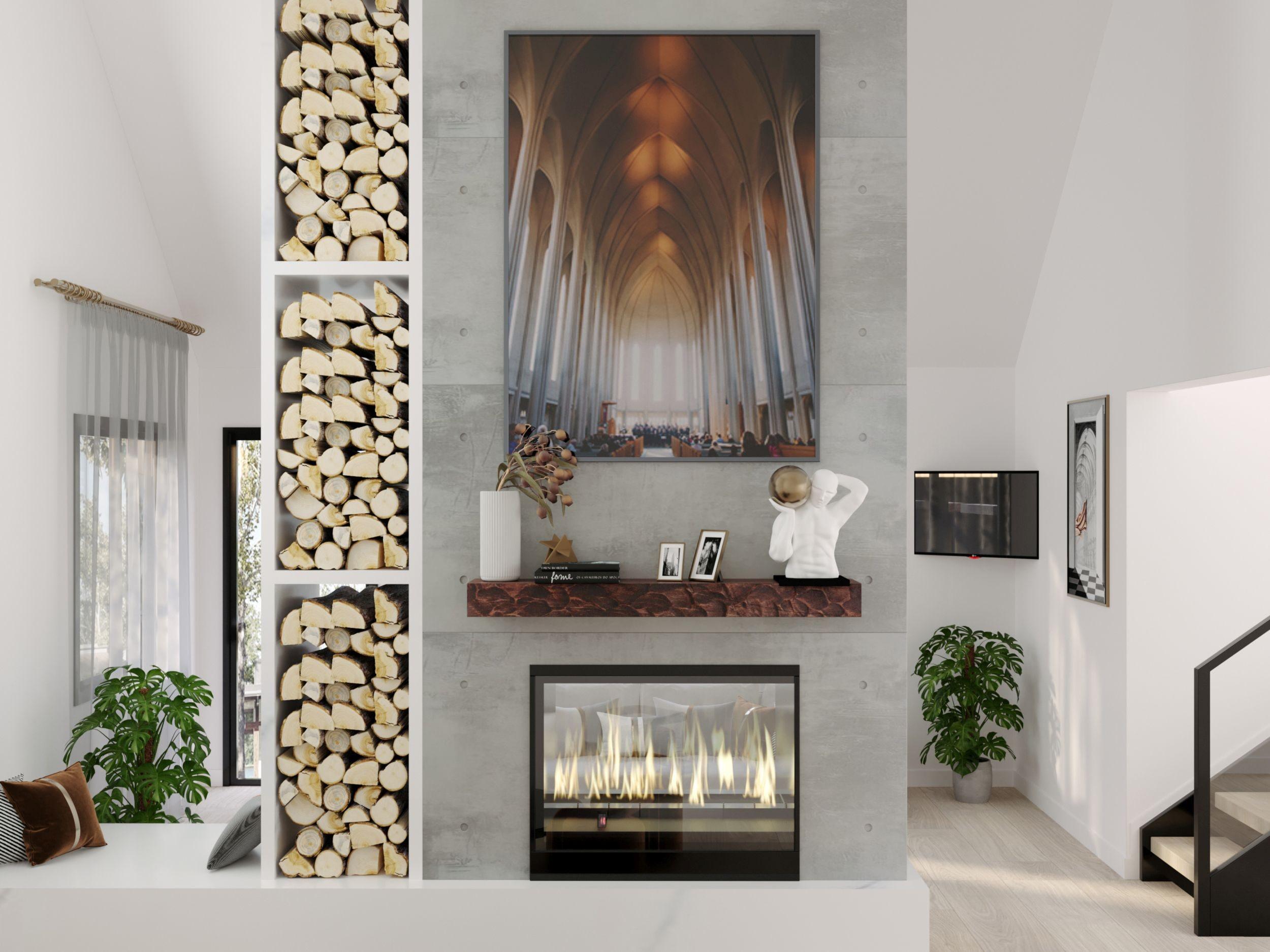 Dogberry Collections Modern Farmhouse Fireplace Shelf Mantel