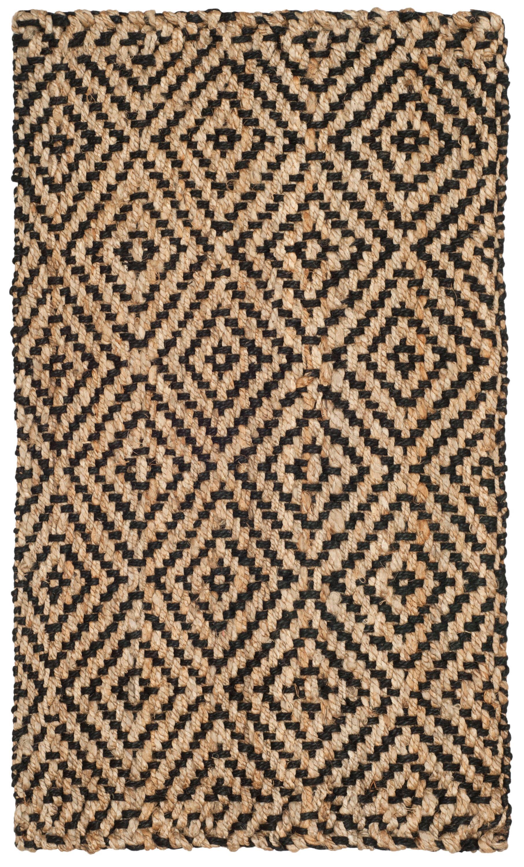 Natural Fiber NF181 Hand Woven Indoor Accent Rug - Natural/Black - 2'3"x4' - Safavieh.