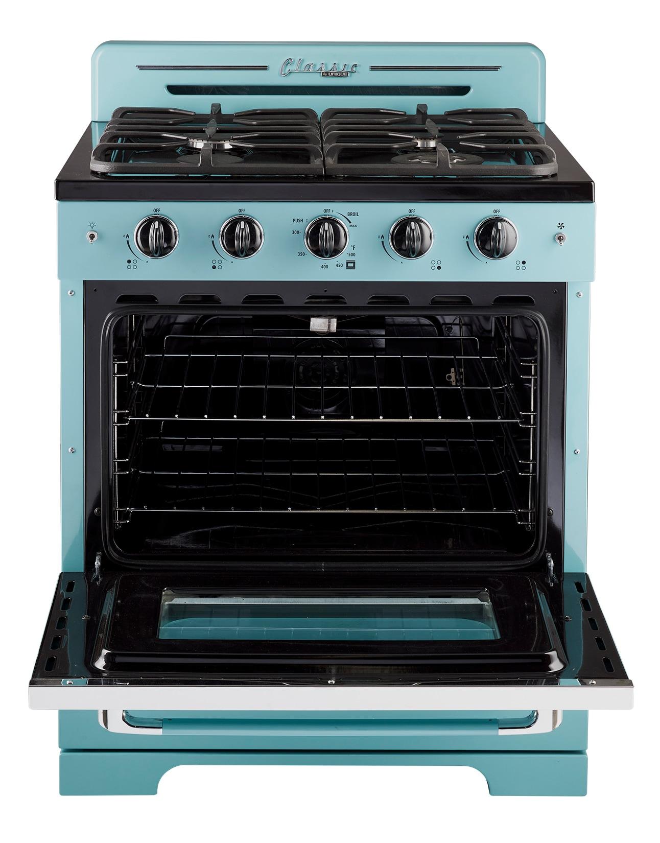 Unique Appliances Classic Retro 30" 4 burner 3.9 cu. ft. Freestanding Gas Range with Convection Oven UGP-30CR T