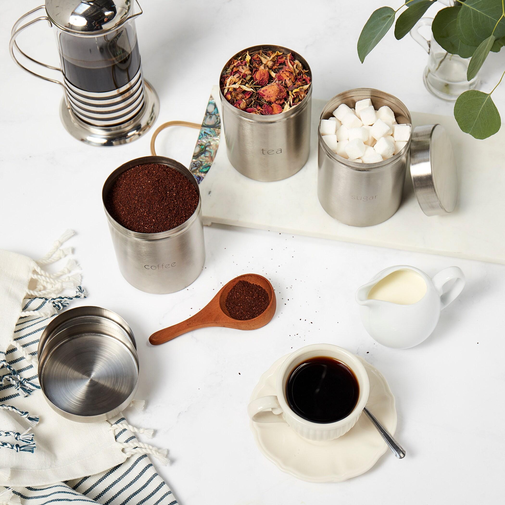 Basic Essentials Prep and Tools Basic Essentials 3 piece Stainless Steel Canister Set