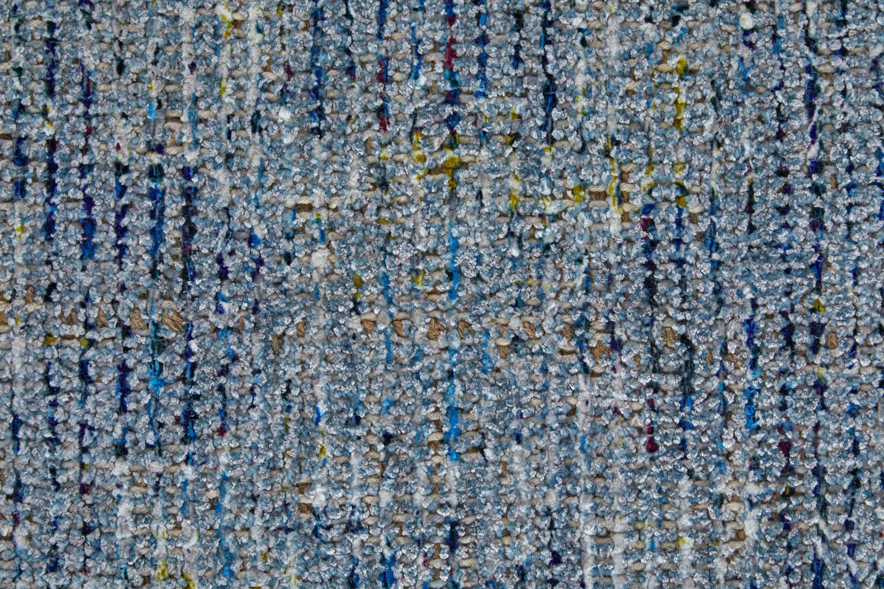 Caldwell Transitional Distressed Blue/Ivory Area Rug