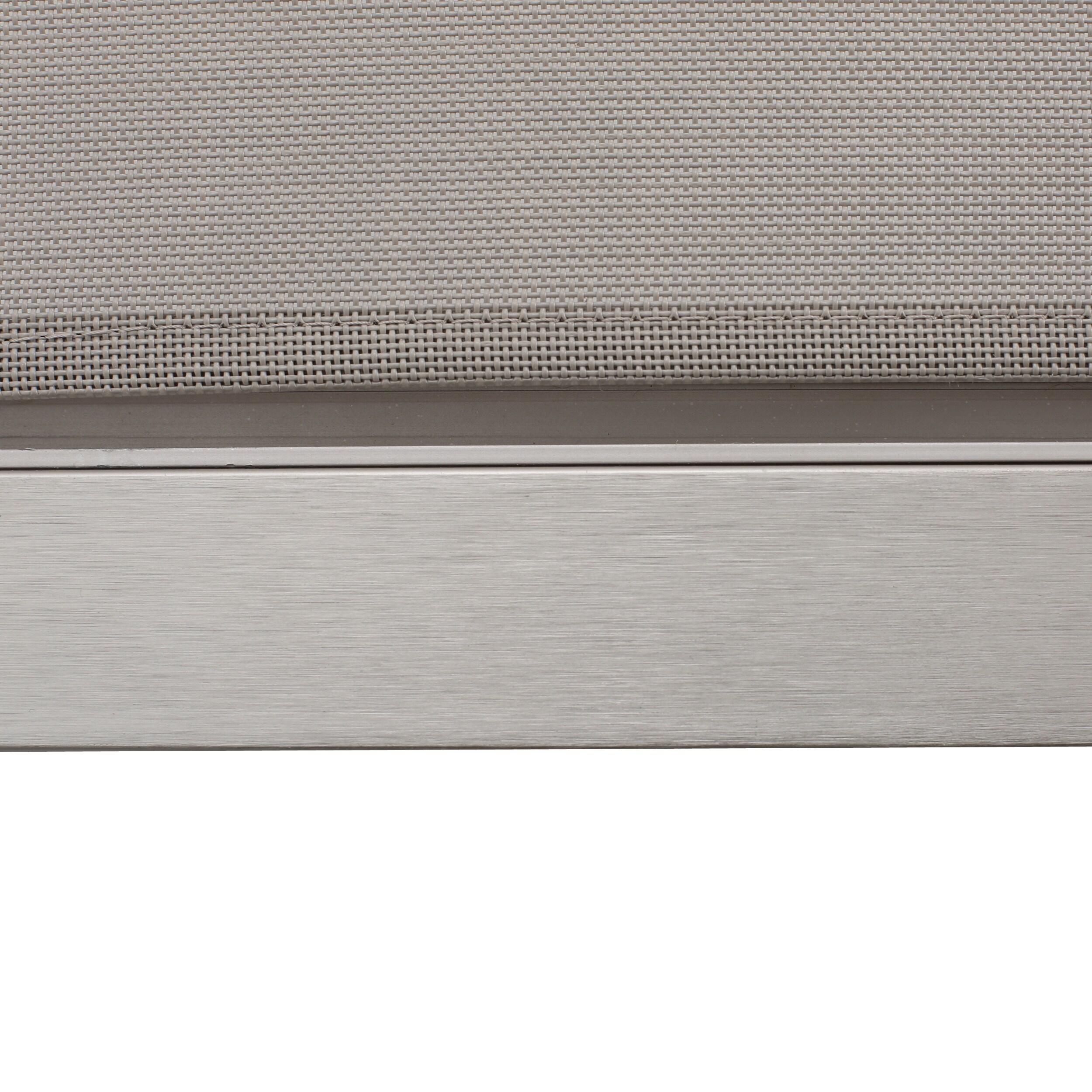 GDFStudio Cape Coral Outdoor Mesh and Aluminum Armless Adjustable Chaise Lounges (Set of 4), Gray/Siver