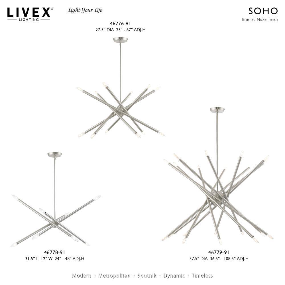 Livex Lighting Soho 8 - Light Chandelier in  Brushed Nickel