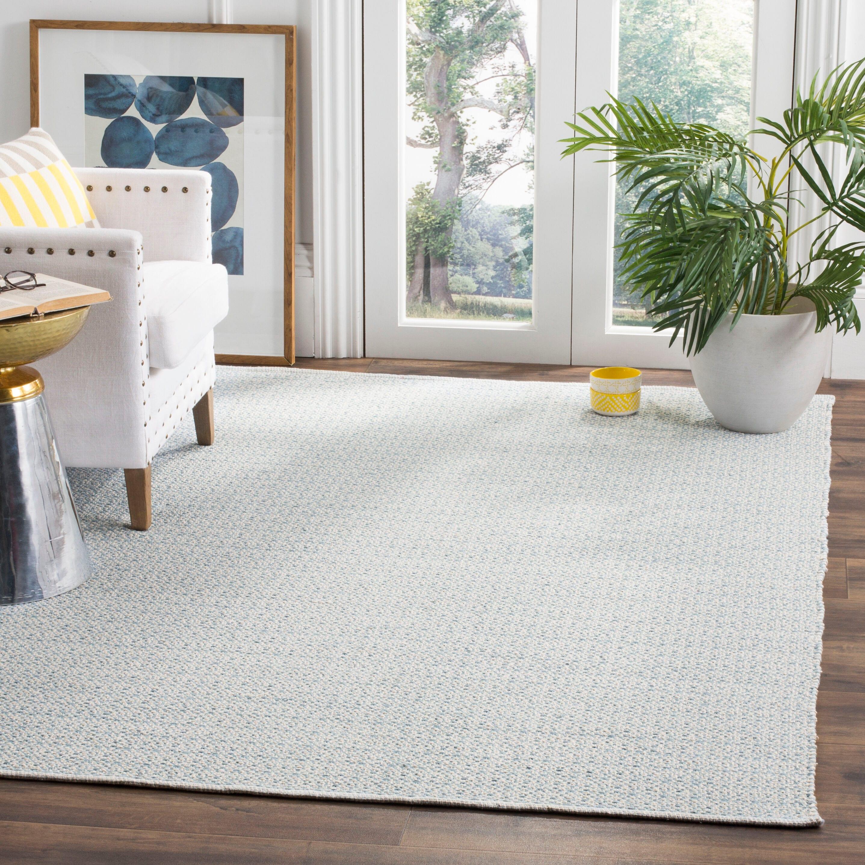 Montauk MTK717 Hand Woven Indoor Accent Rug - Ivory/Light Blue - 2'6"x4' - Safavieh.
